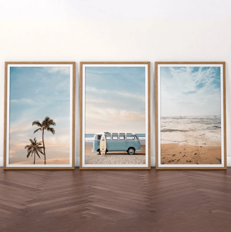 Retro Beach Art Wallpapers