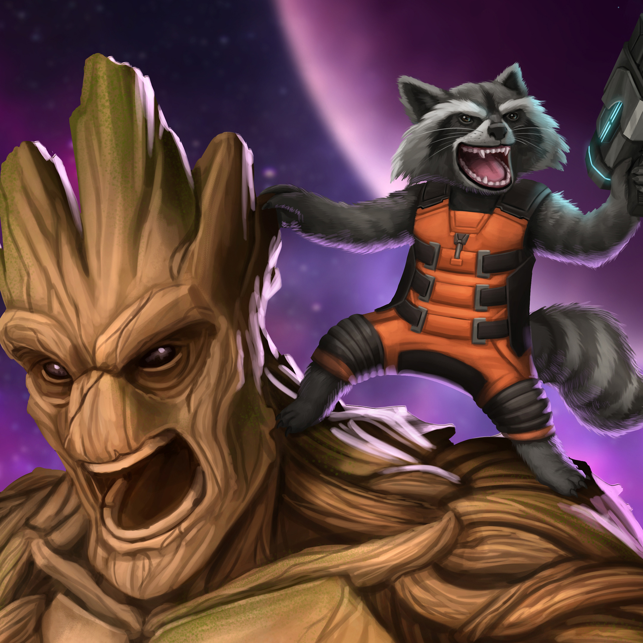 Rocket Raccoon Artwork Wallpapers