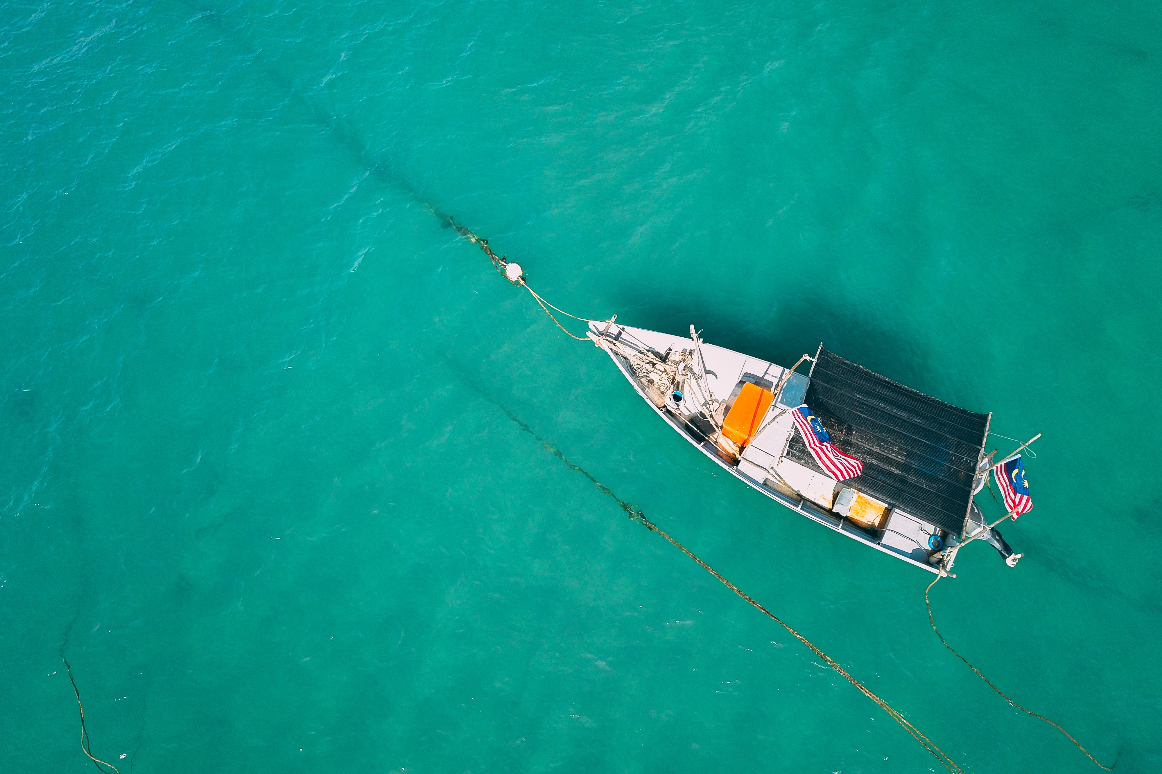 Sea Colorful Boat And Sunlight Wallpapers