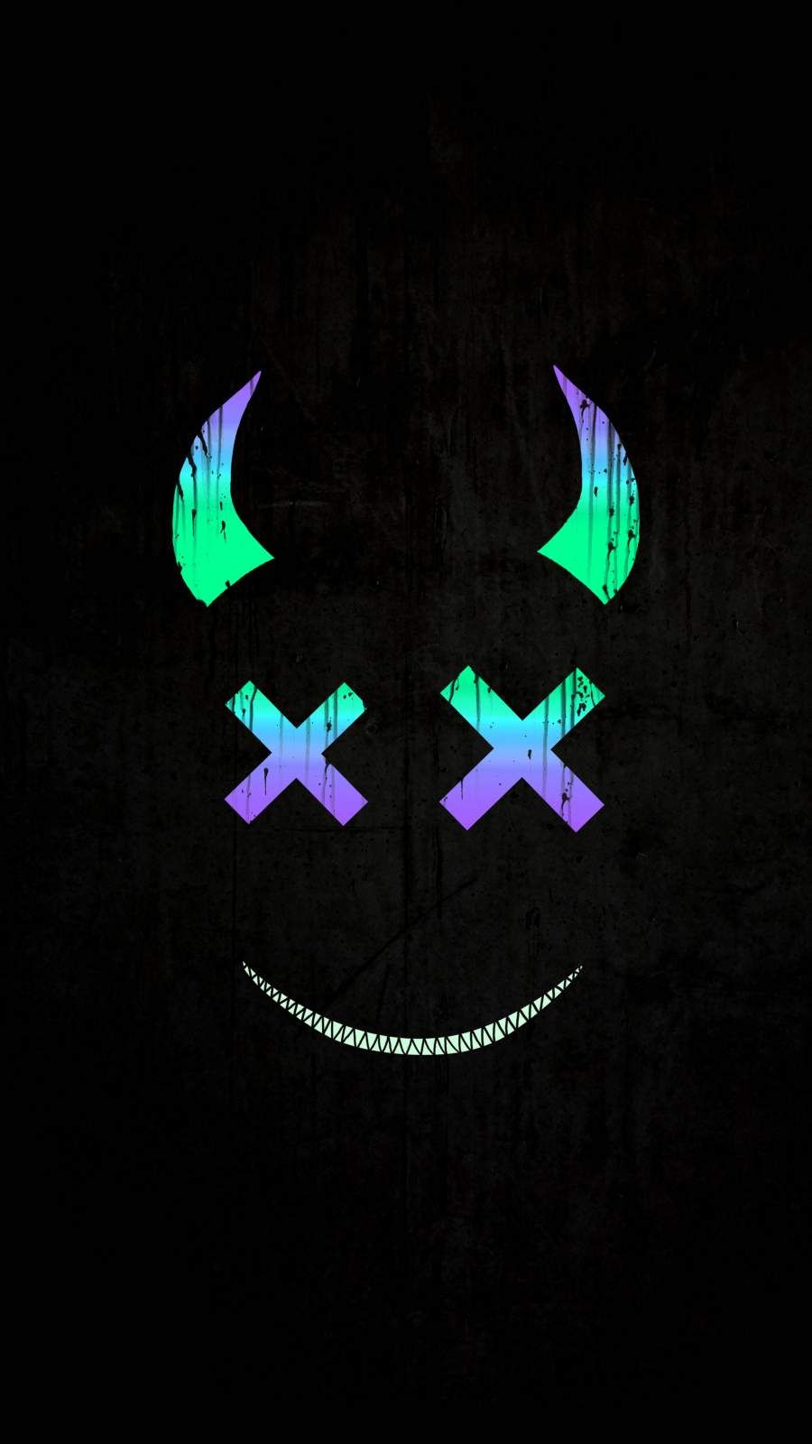 Smiley Glitch Dark Black Wallpapers