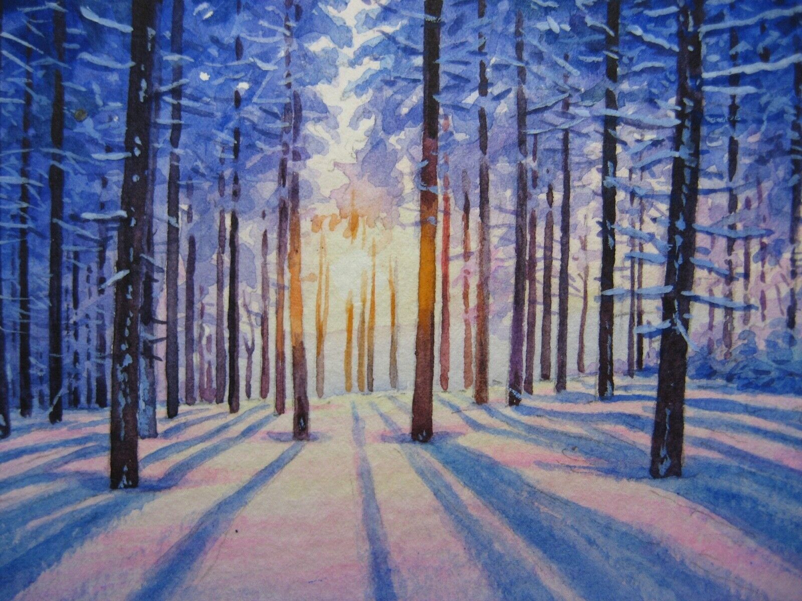 Sunrise Winter Forest Art Wallpapers