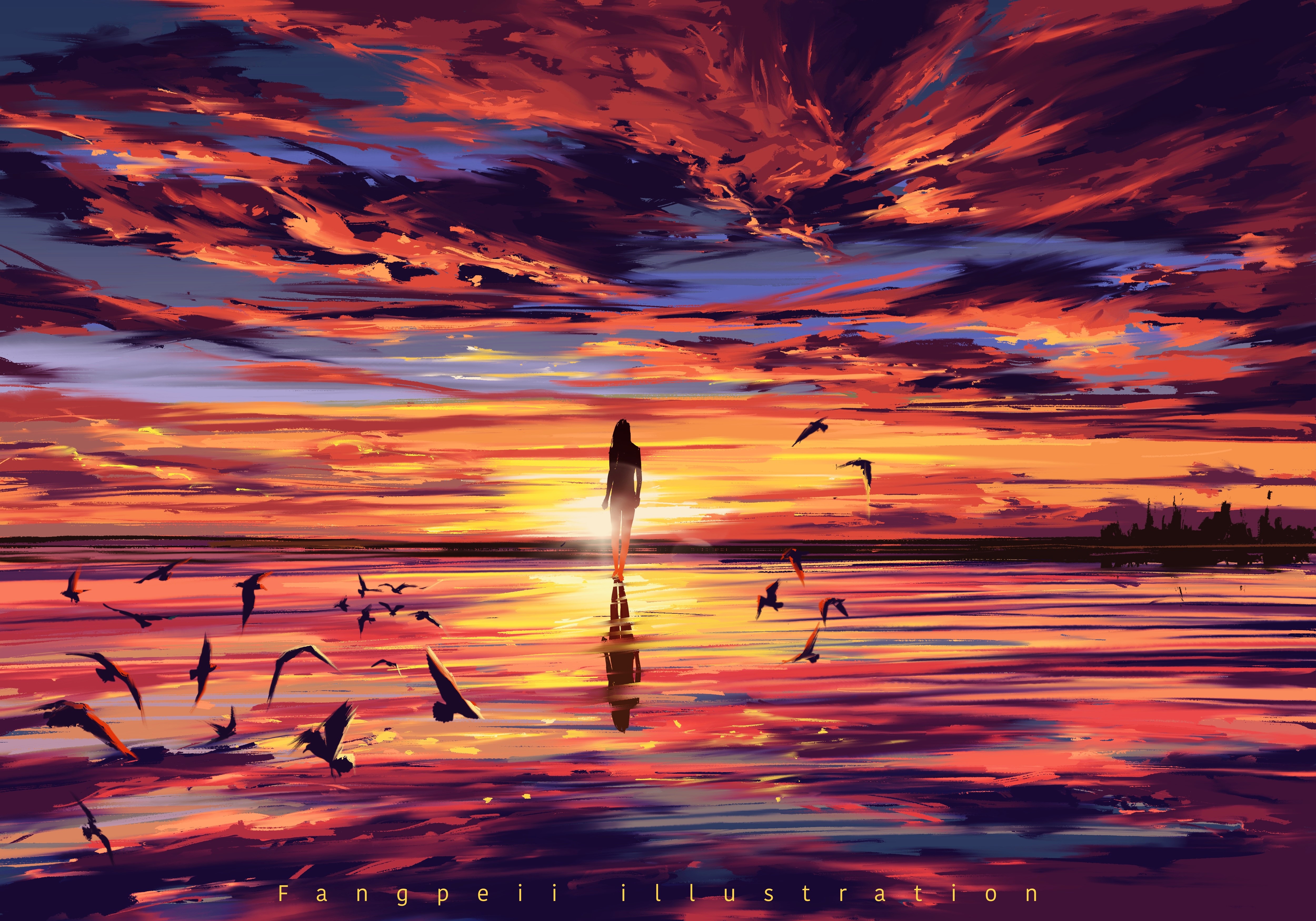 Sunset Artistic Landscape 4K New Wallpapers