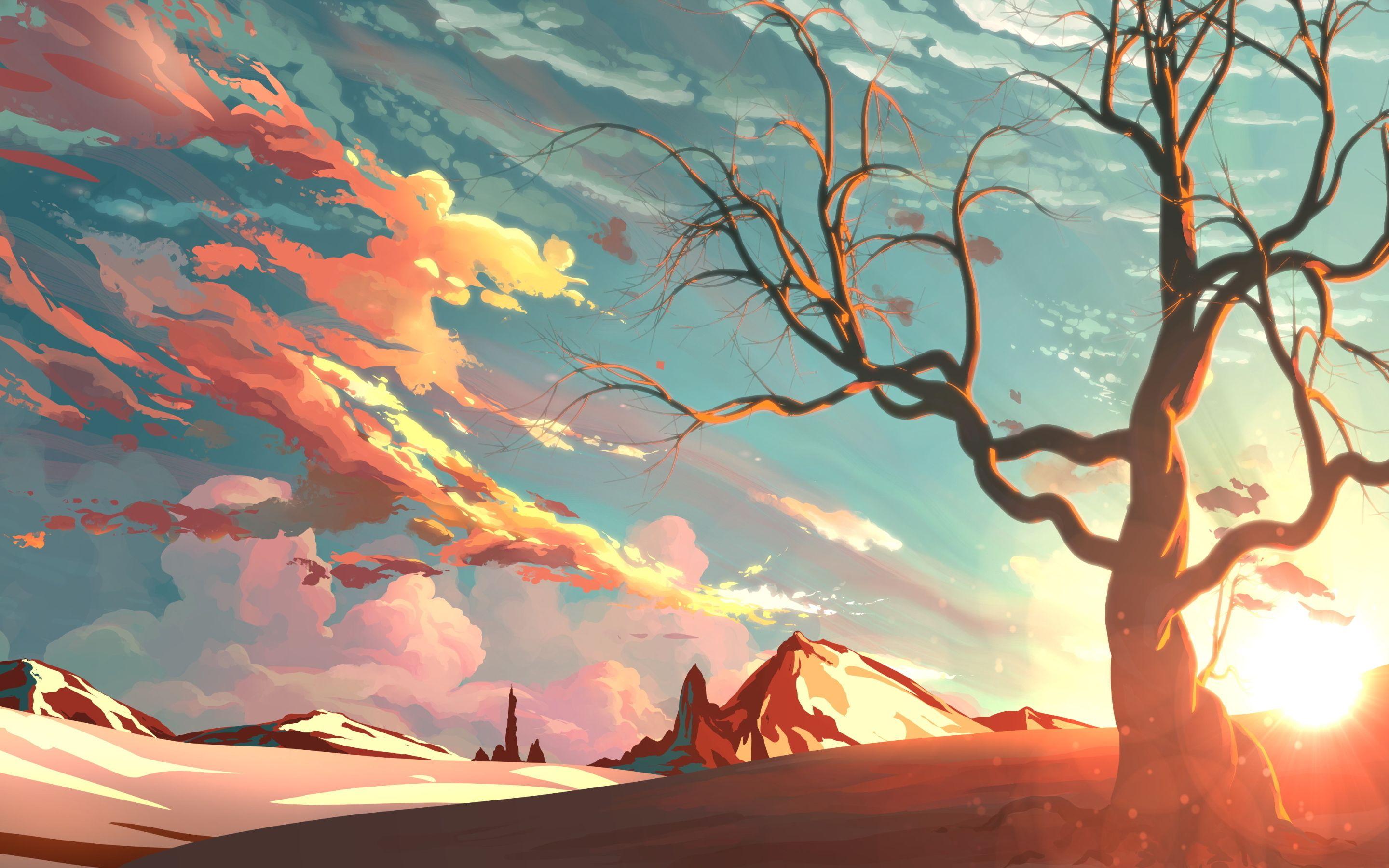 Sunset Painting Artwork Wallpapers