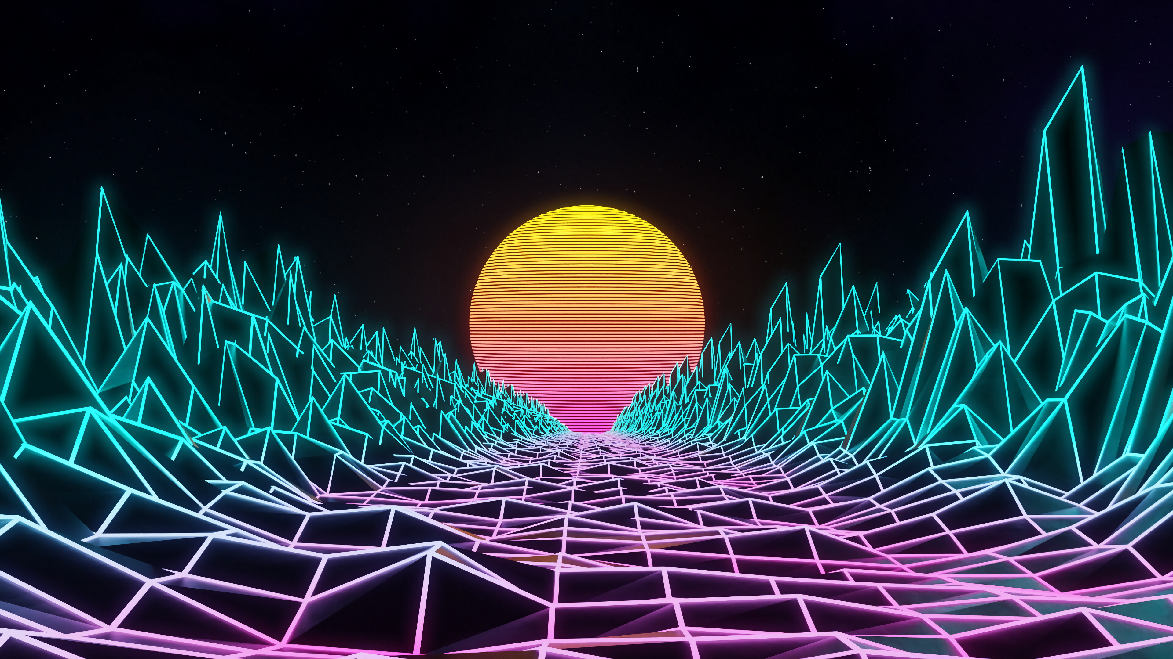 Synthwave Planet Retro Wave Wallpapers