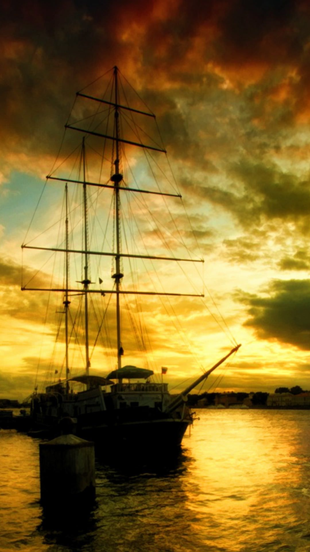 Tall Ship Sunset Wallpapers