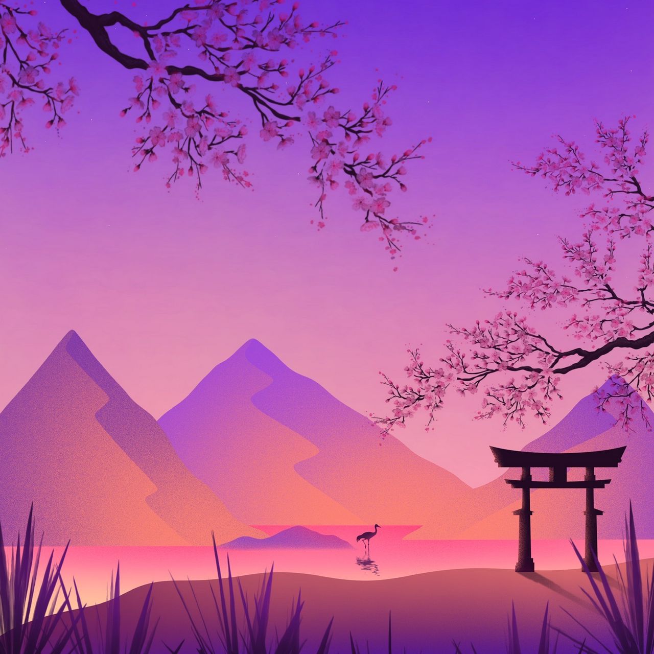 Torii Gate Paint Art Wallpapers