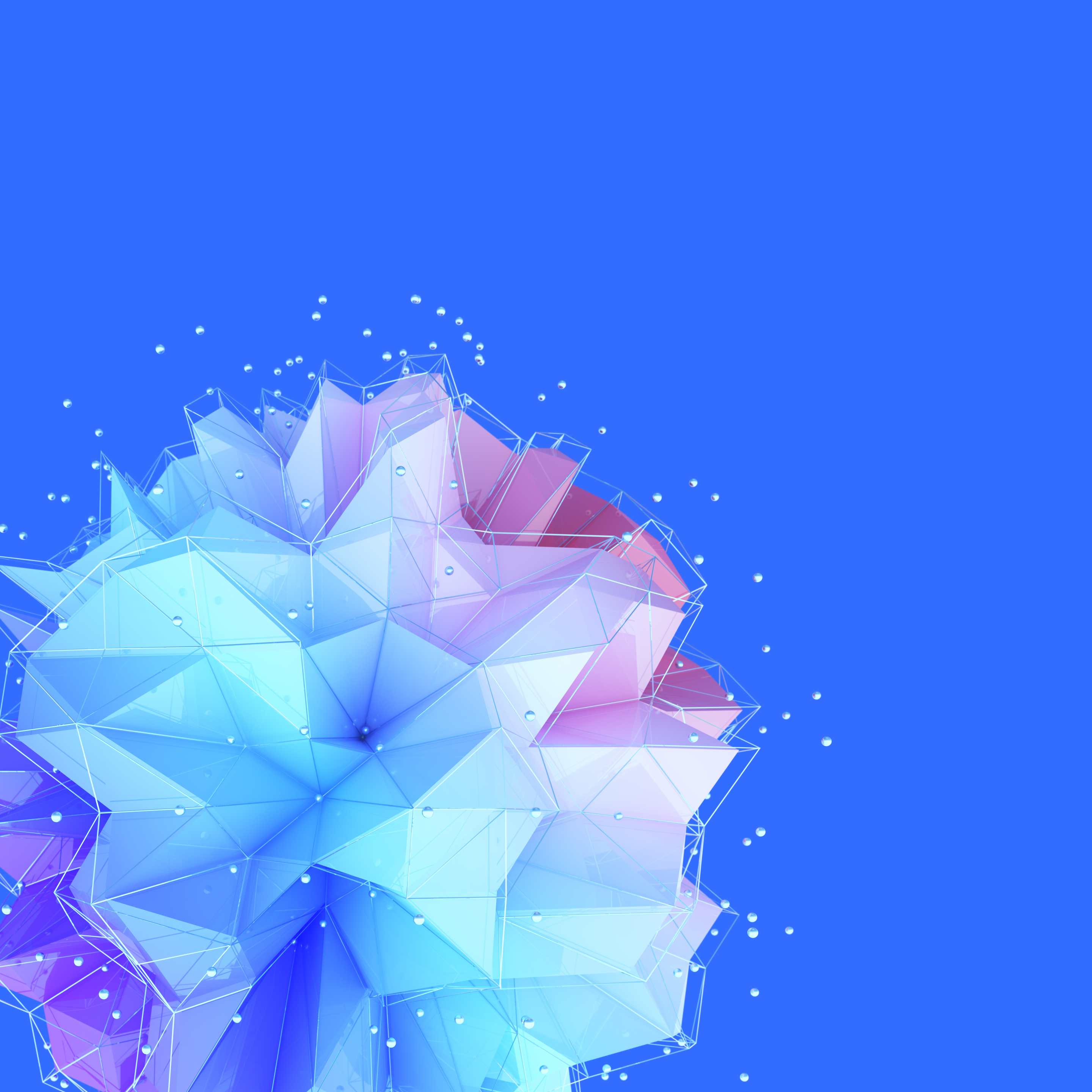 Triangle Geometric Blue Amoled Art 5K Wallpapers