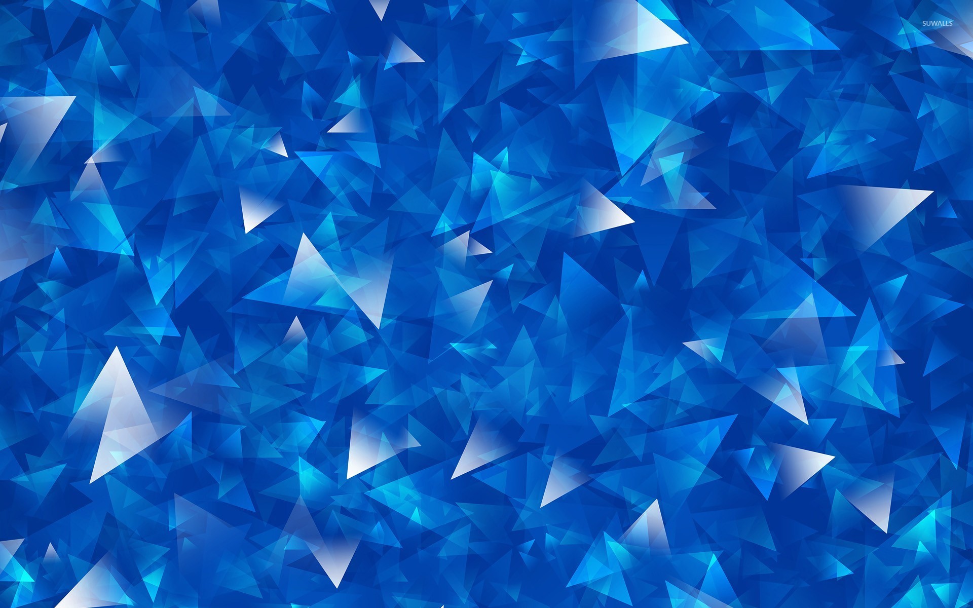 Triangle Geometric Blue Amoled Art 5K Wallpapers