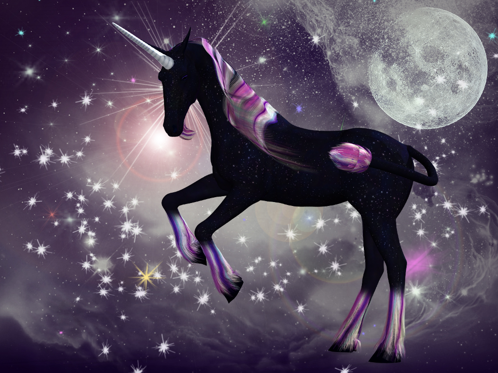 Unicorn Horse Full Moon Wallpapers