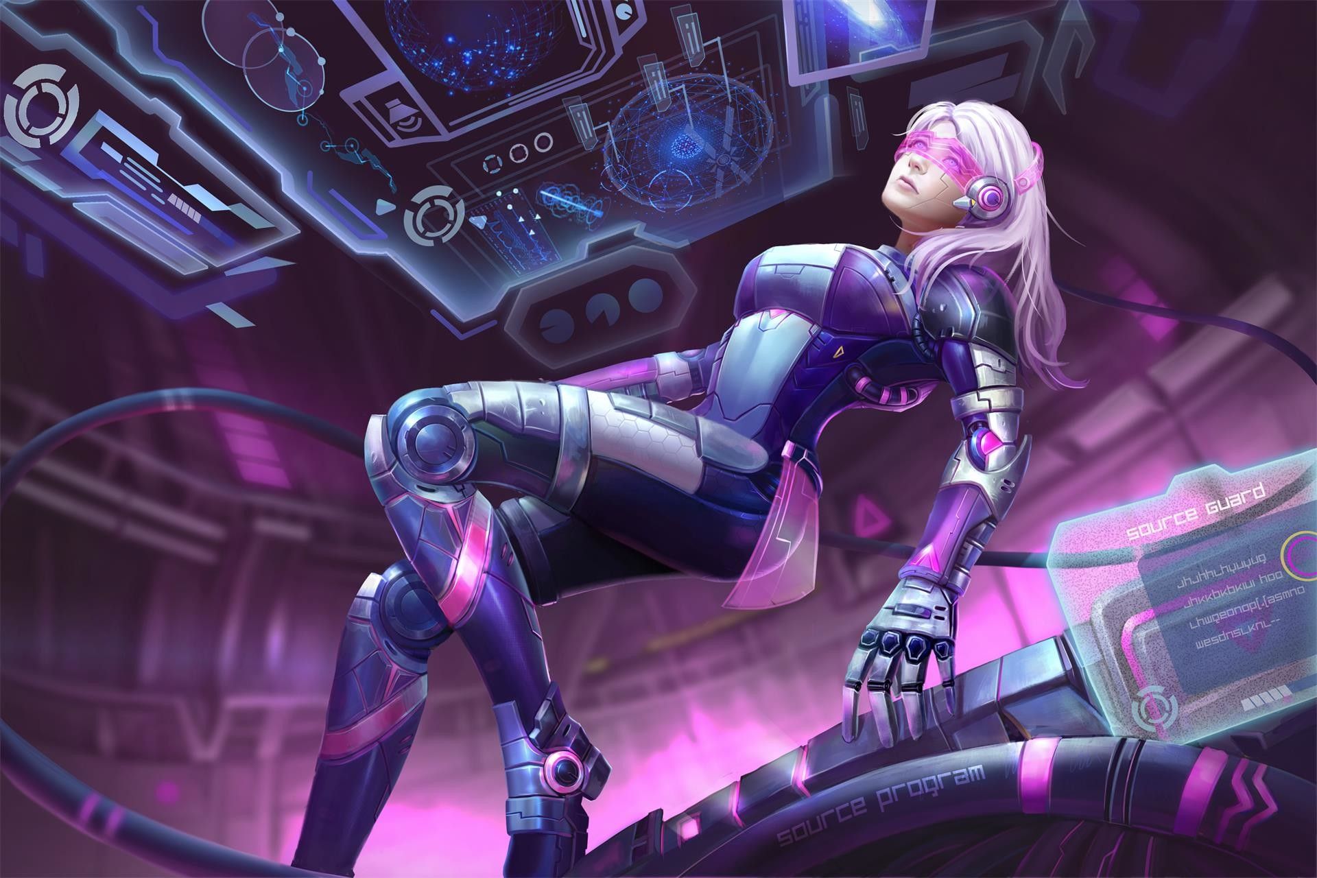 Vaporwave Futuristic Robot Cyborg Art Wallpapers