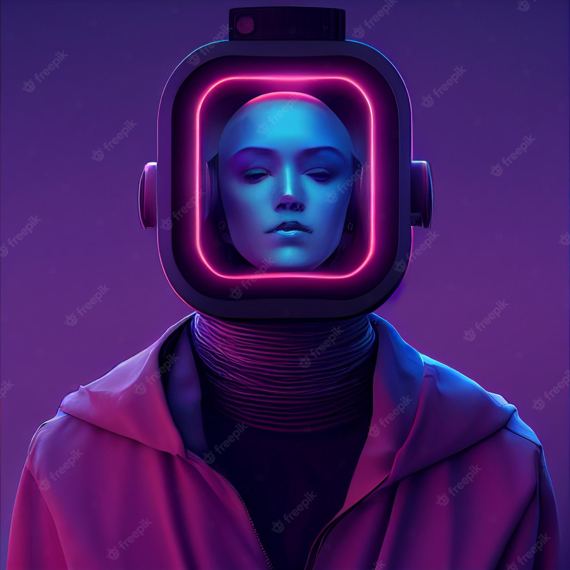 Vaporwave Futuristic Robot Cyborg Art Wallpapers