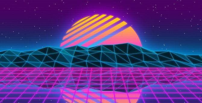 Vaporwave Sun Art Wallpapers