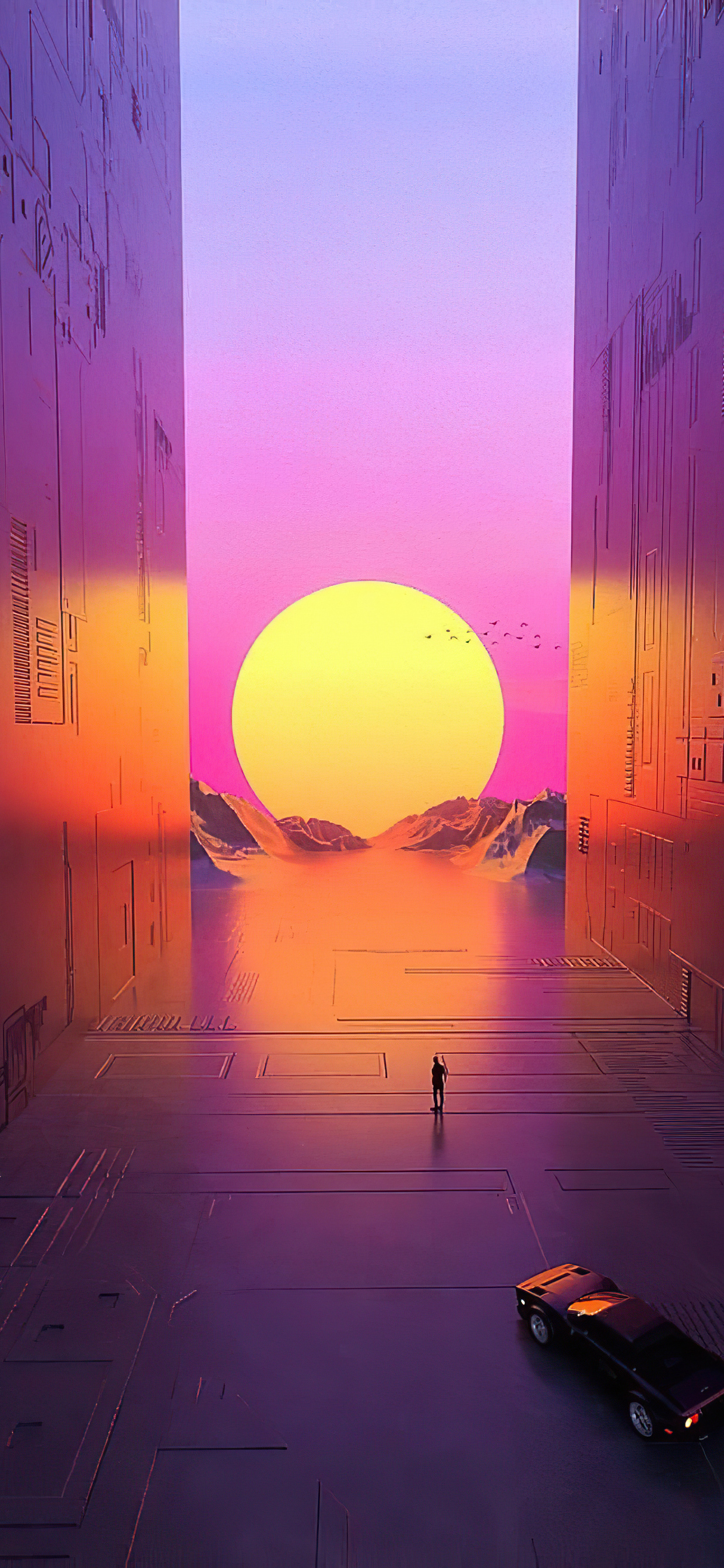 Vaporwave Sun Art Wallpapers