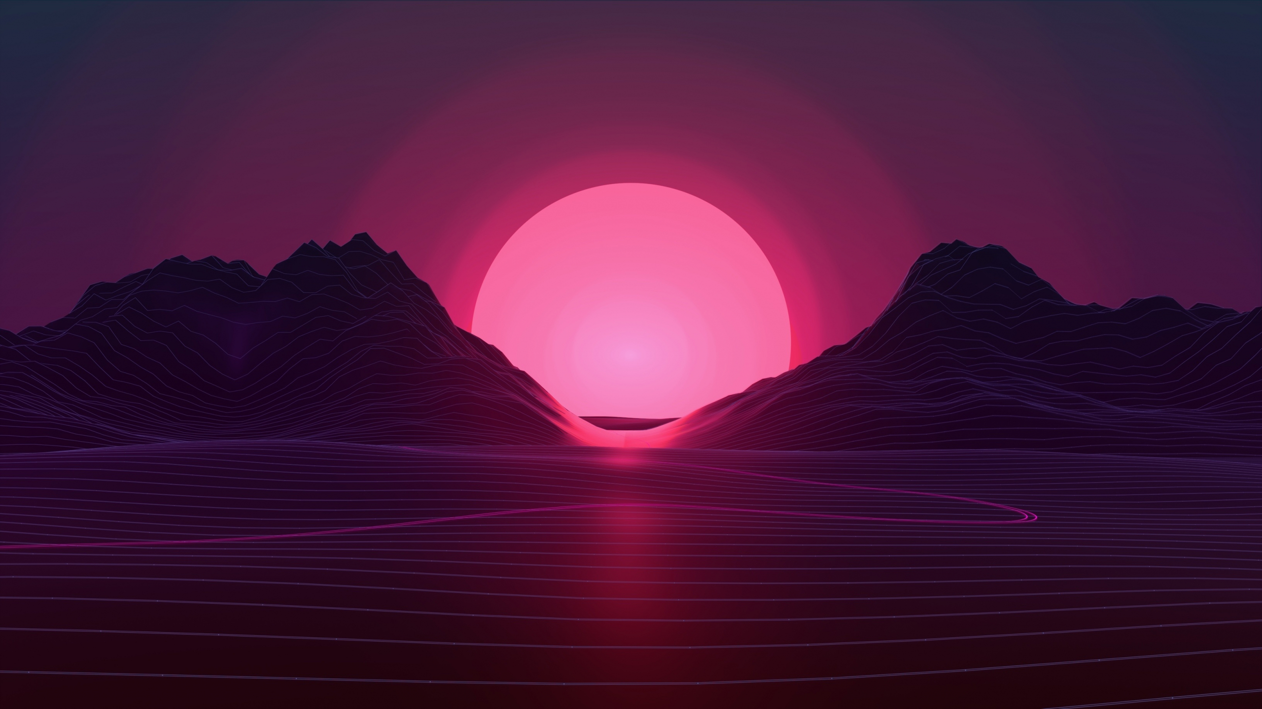 Vaporwave Sun Art Wallpapers