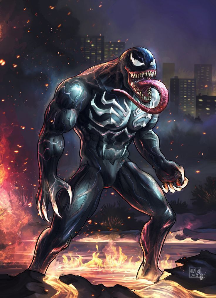 Venom Comic Cartoon Art Wallpapers