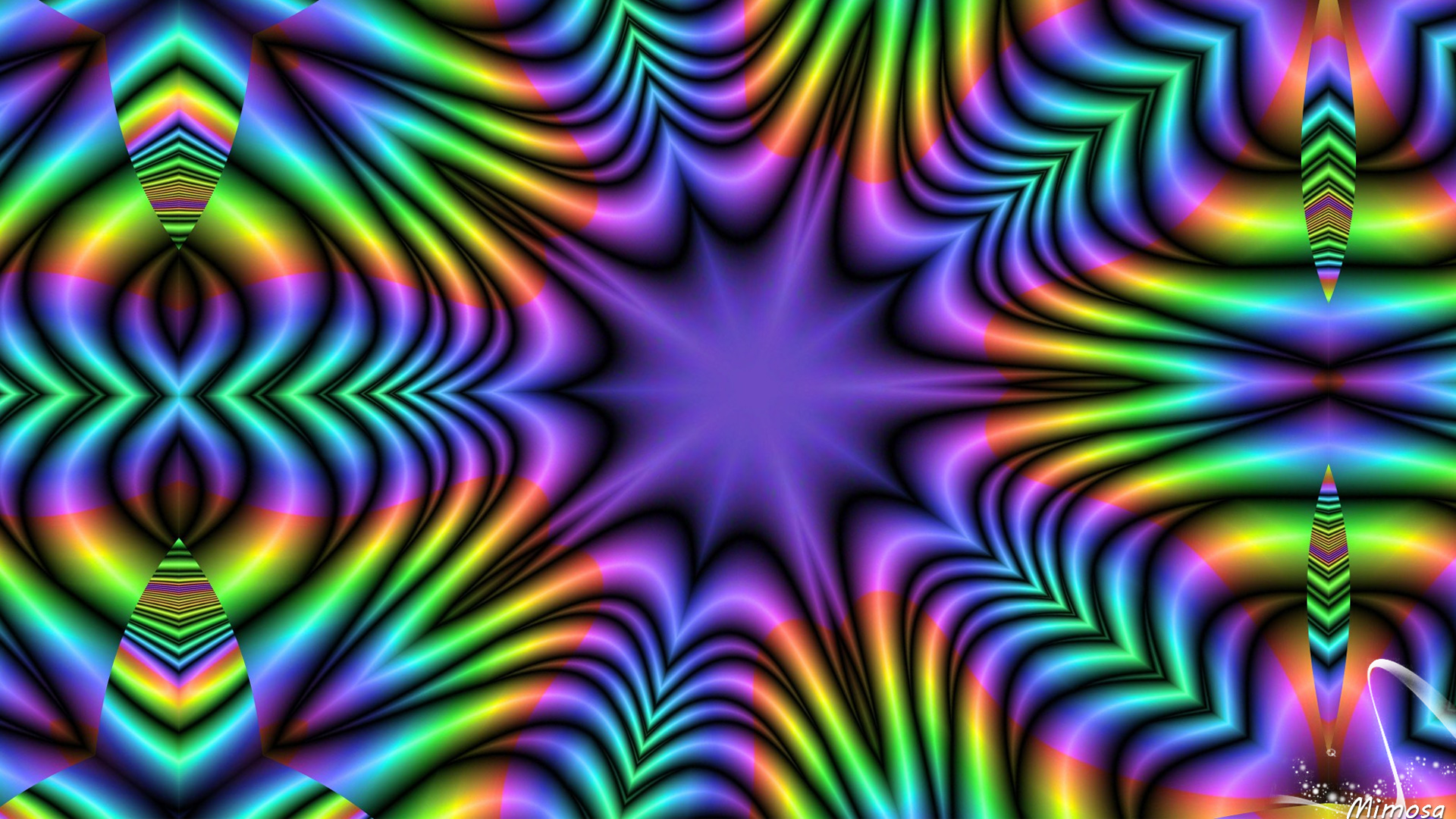 Violet Kaleidoscope Digital Art Wallpapers