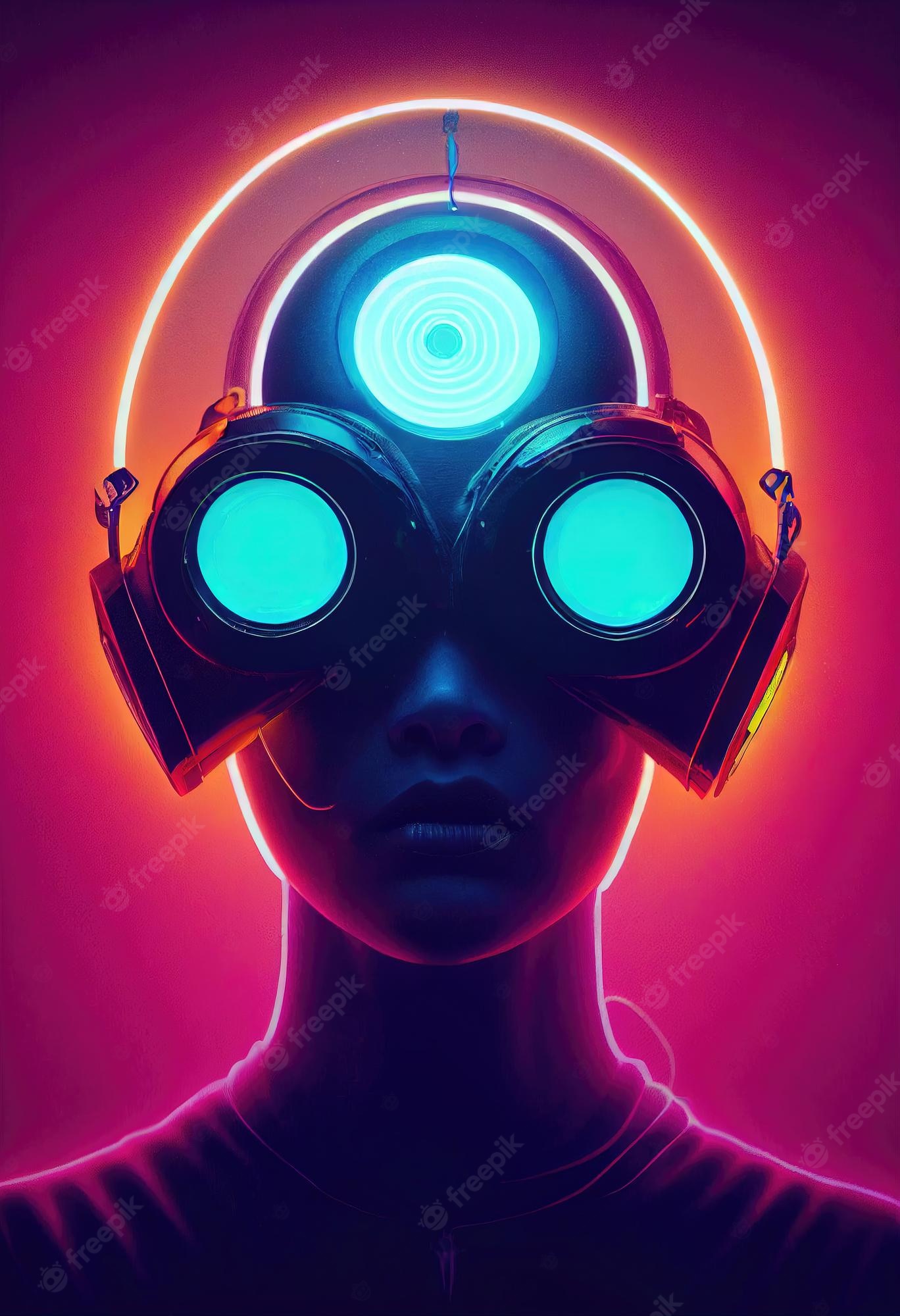 Virtual Reality Cyberpunk Psycho Art Wallpapers