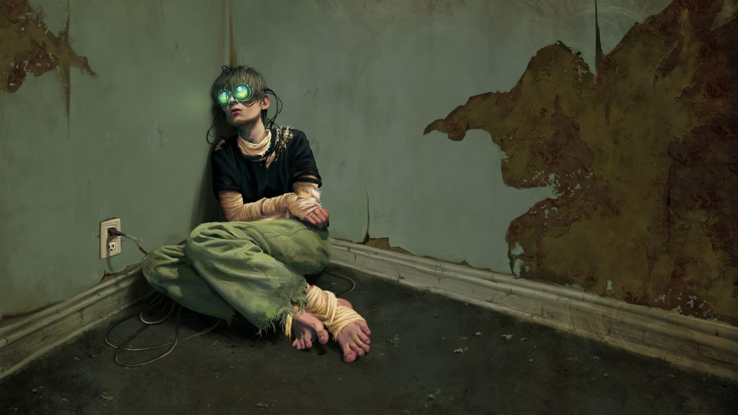 Virtual Reality Cyberpunk Psycho Art Wallpapers