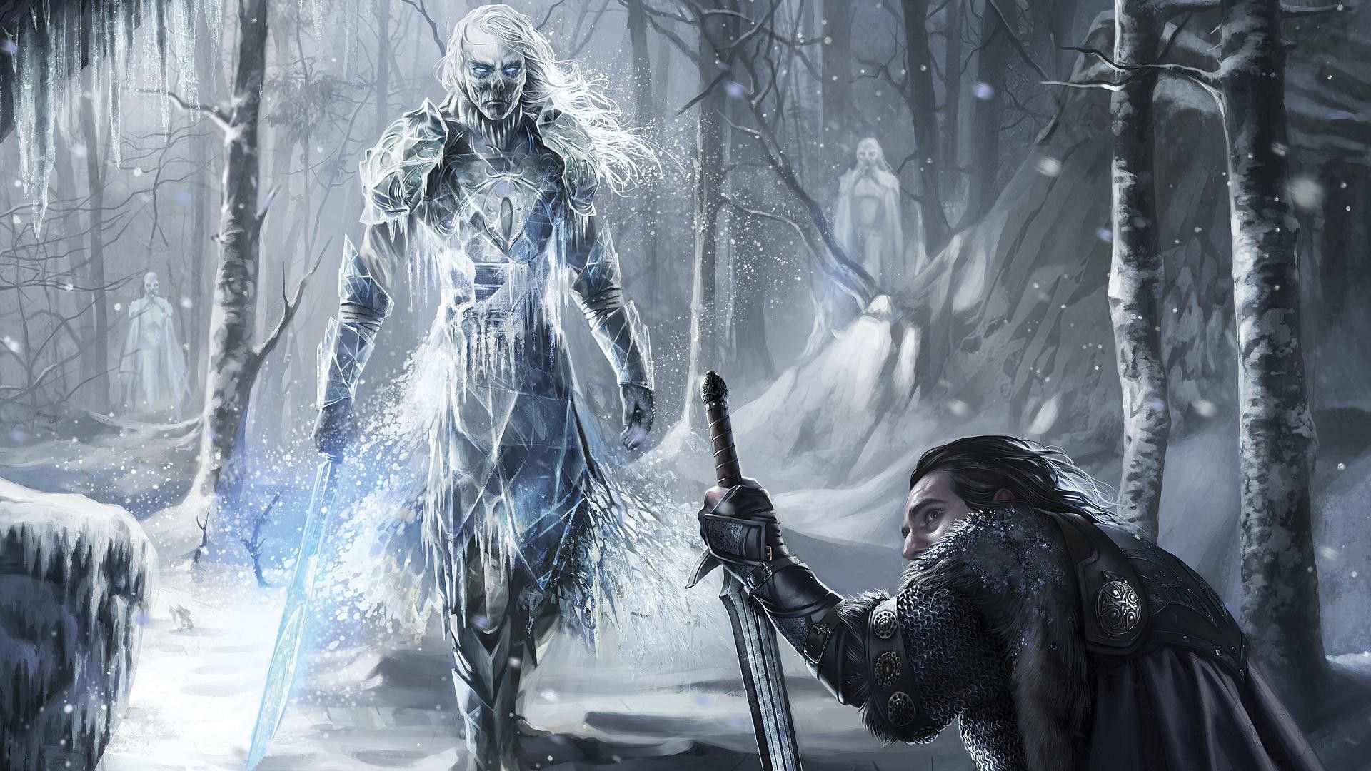 White Walker Minimalism Wallpapers