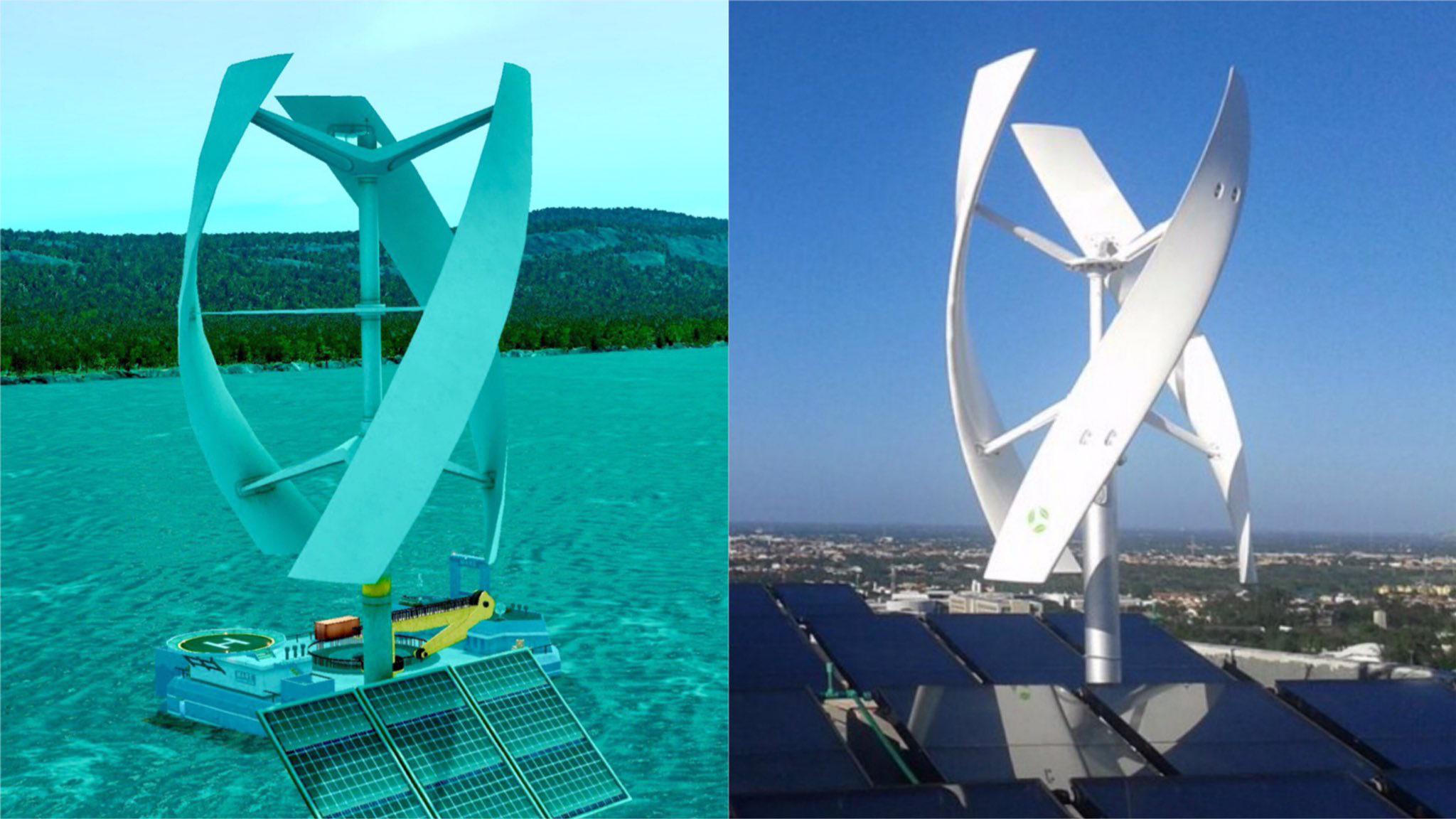 Wind Turbine In Futuristic City Wallpapers