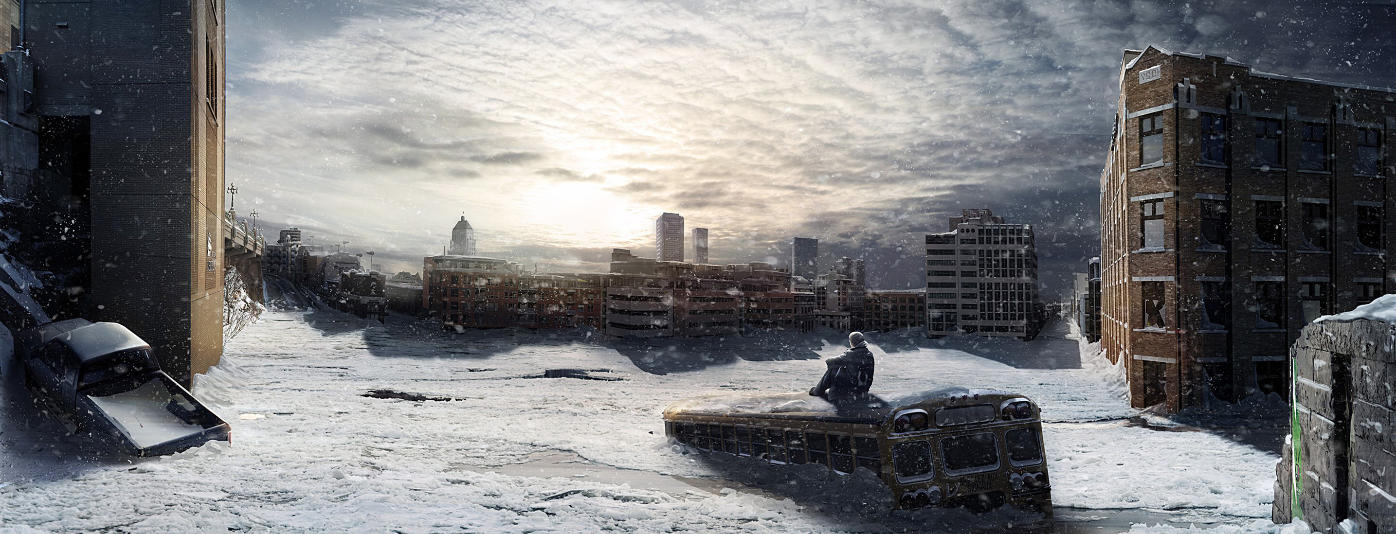 Winter City Digital Art Wallpapers
