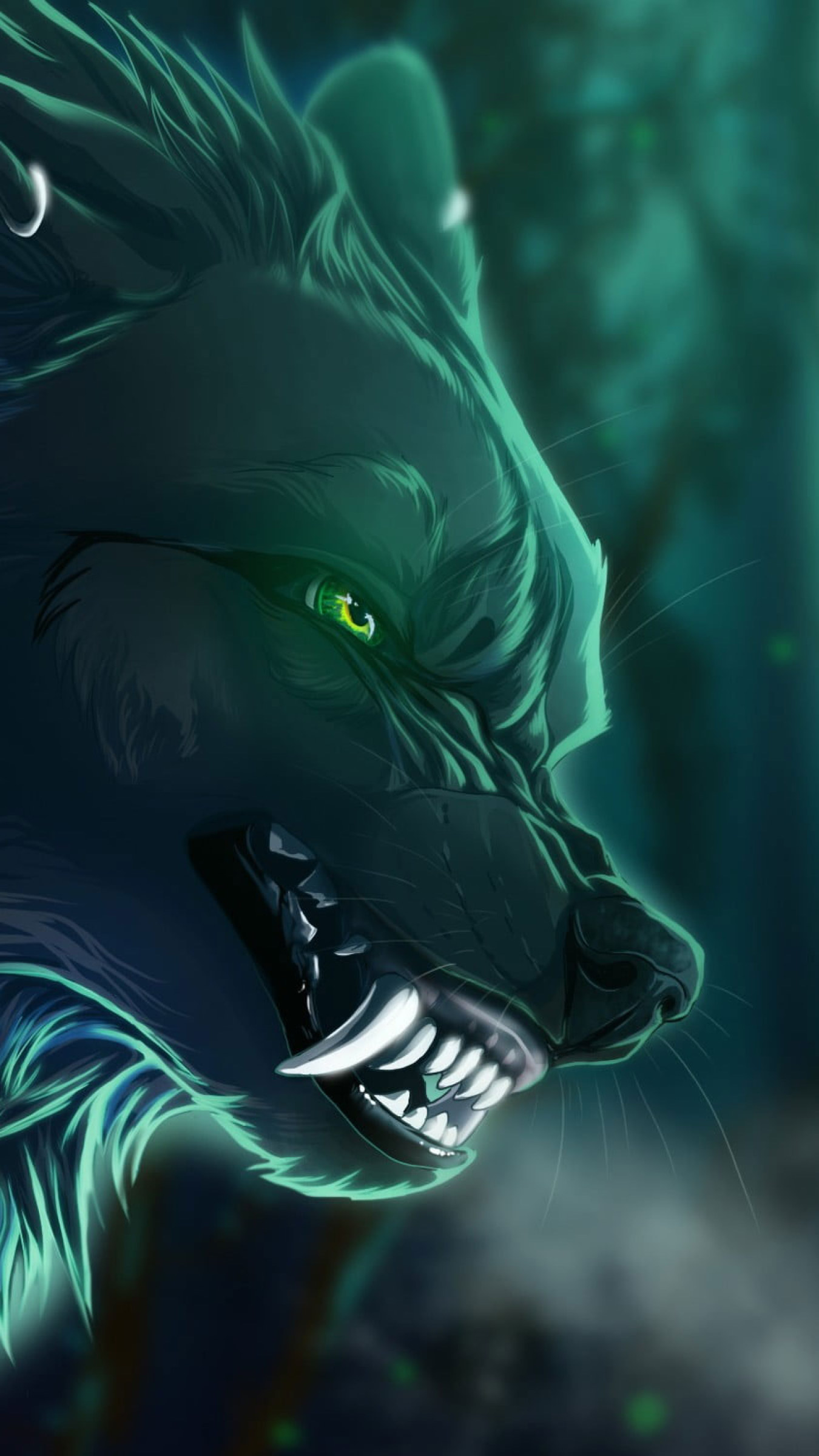 Wolf Green Eyes Artistic Wallpapers