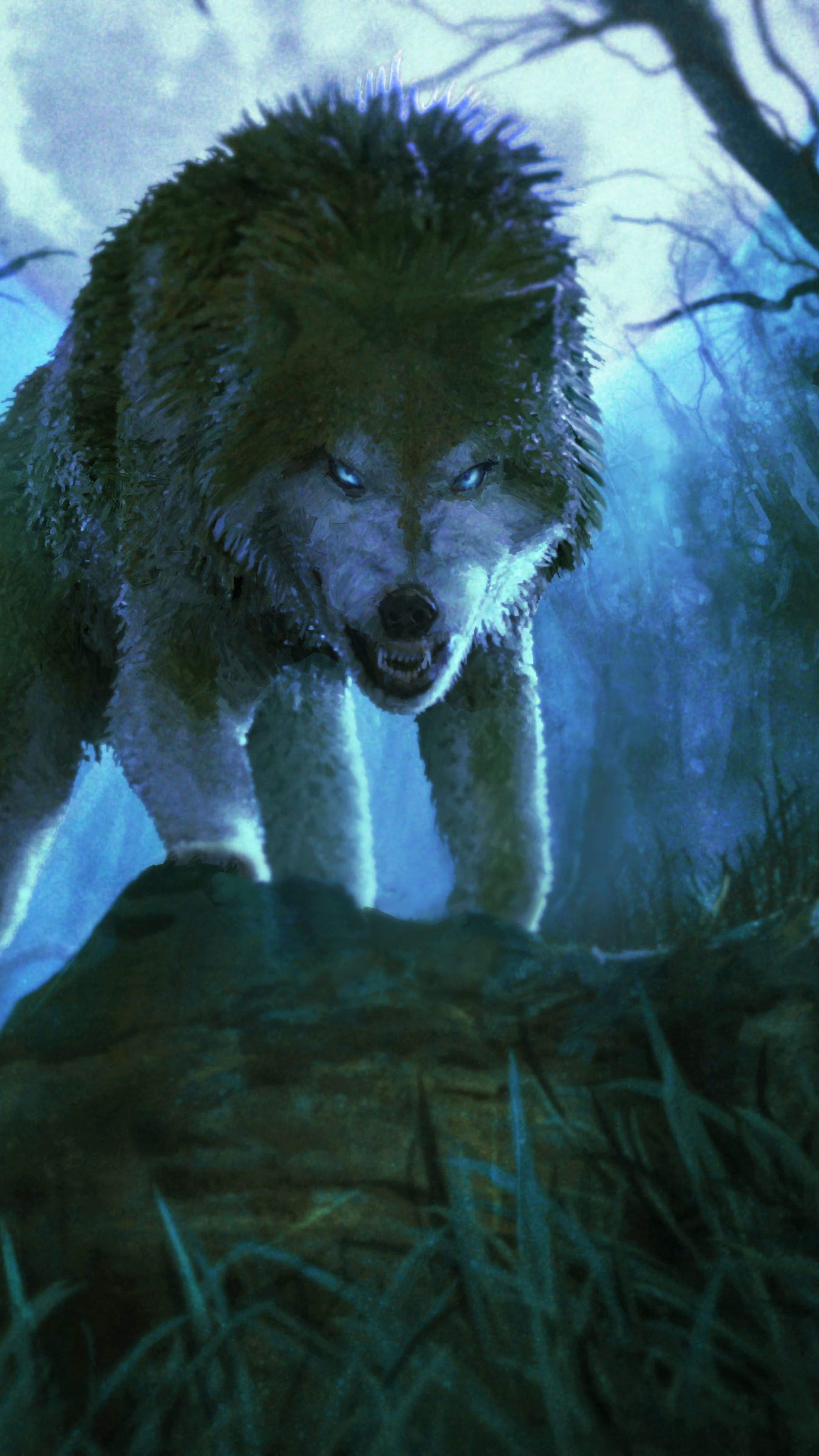 Wolf Green Eyes Artistic Wallpapers