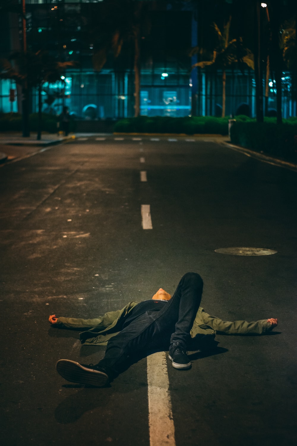 Woman Lying In The Road Wallpapers