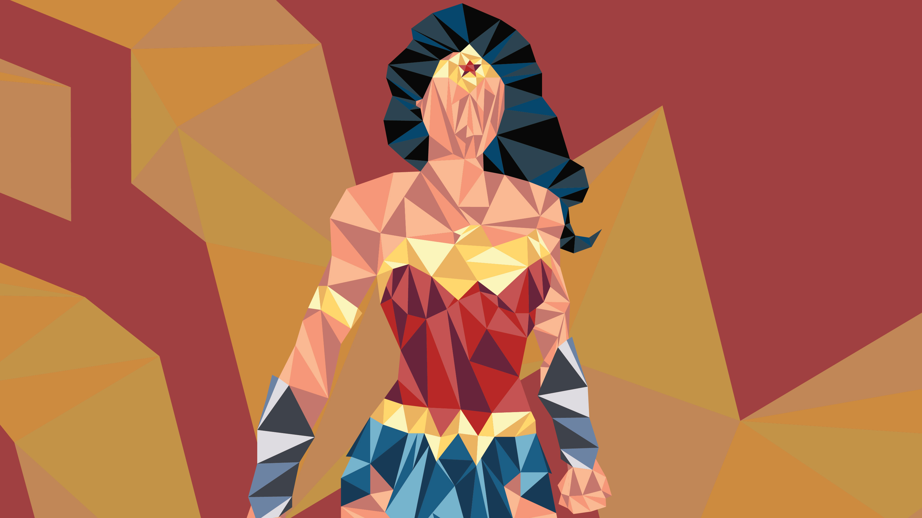 Wonder Woman Poly Superhero Wallpapers