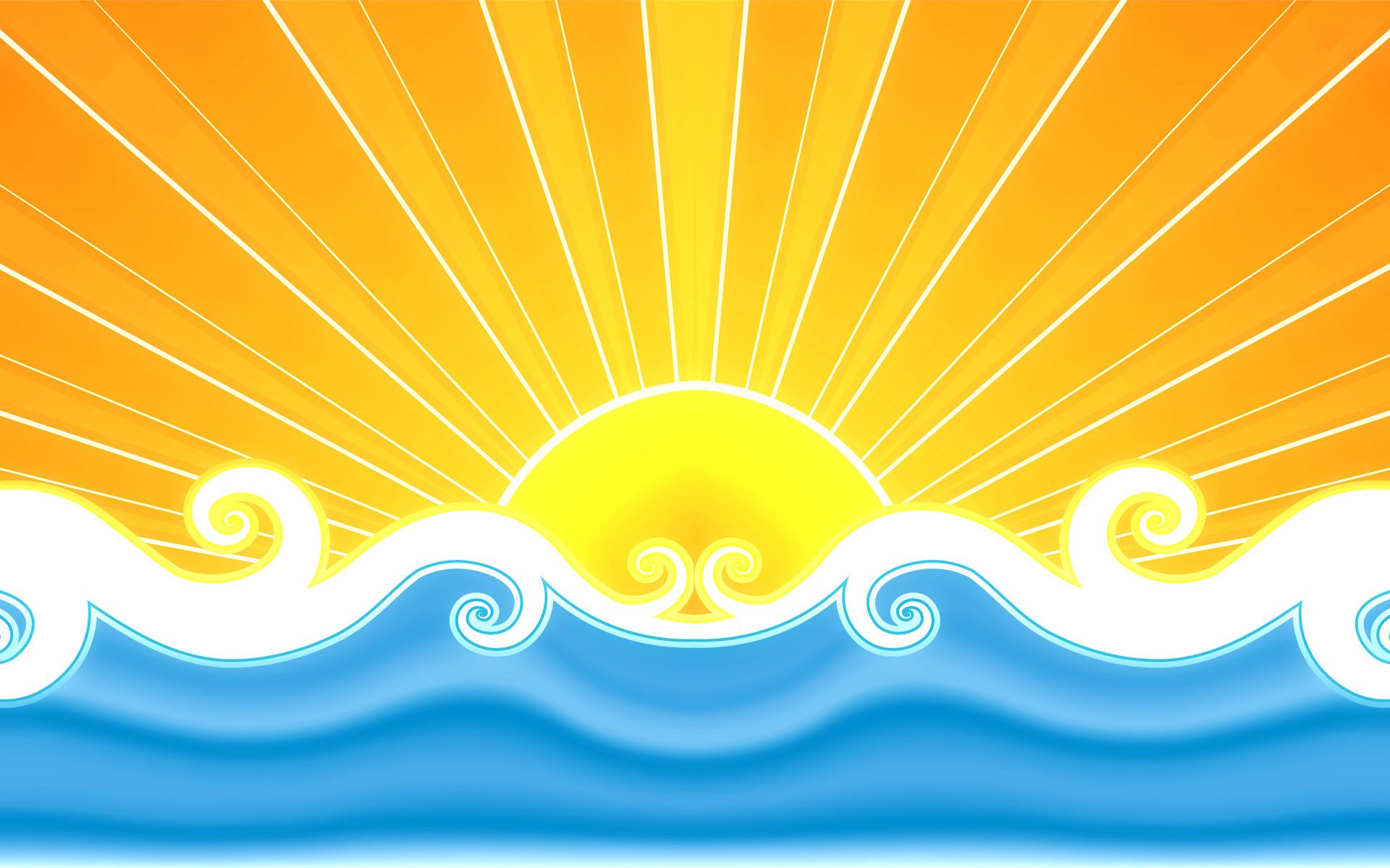 Yellow Sun Summer Art Wallpapers