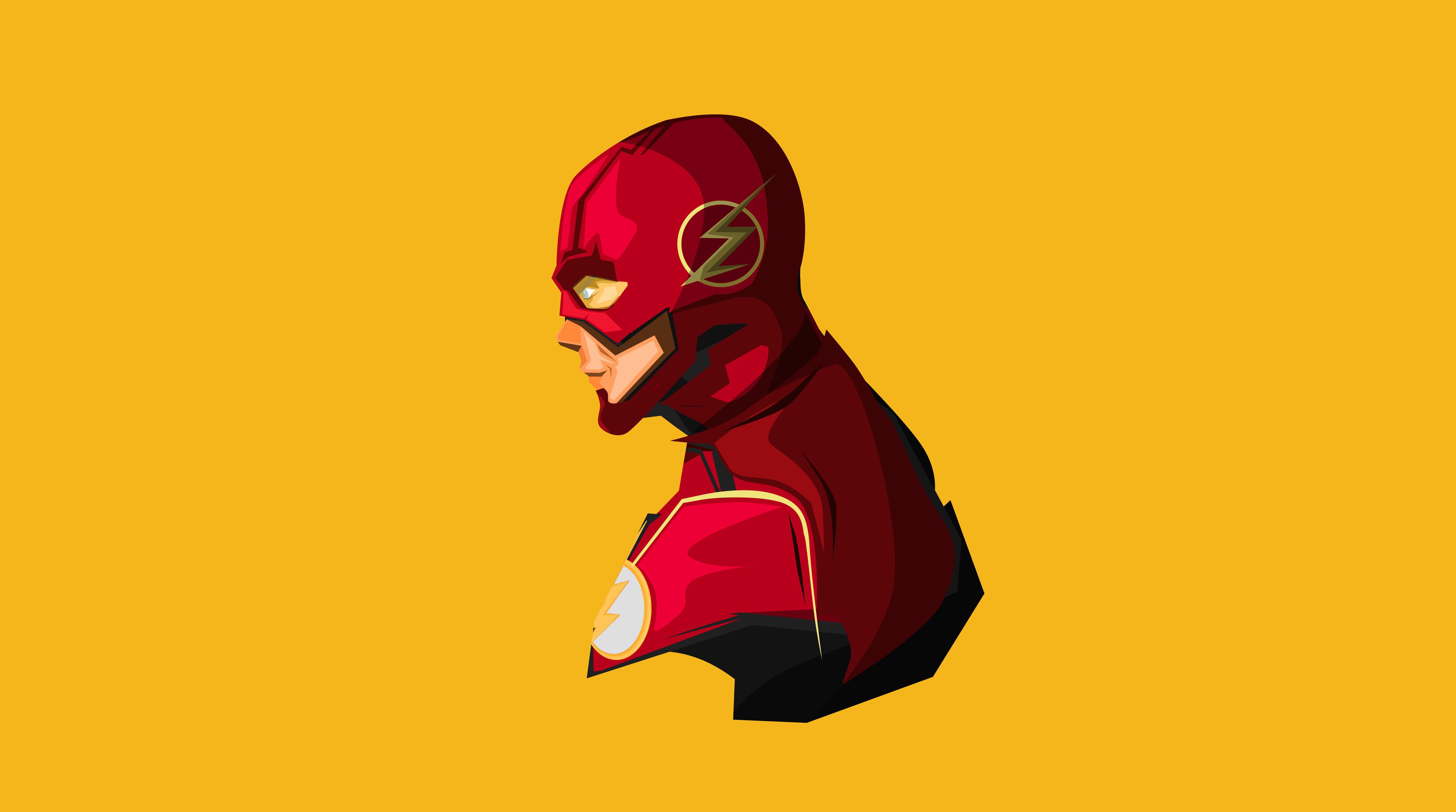 4K Flash Logo Minimal Wallpapers