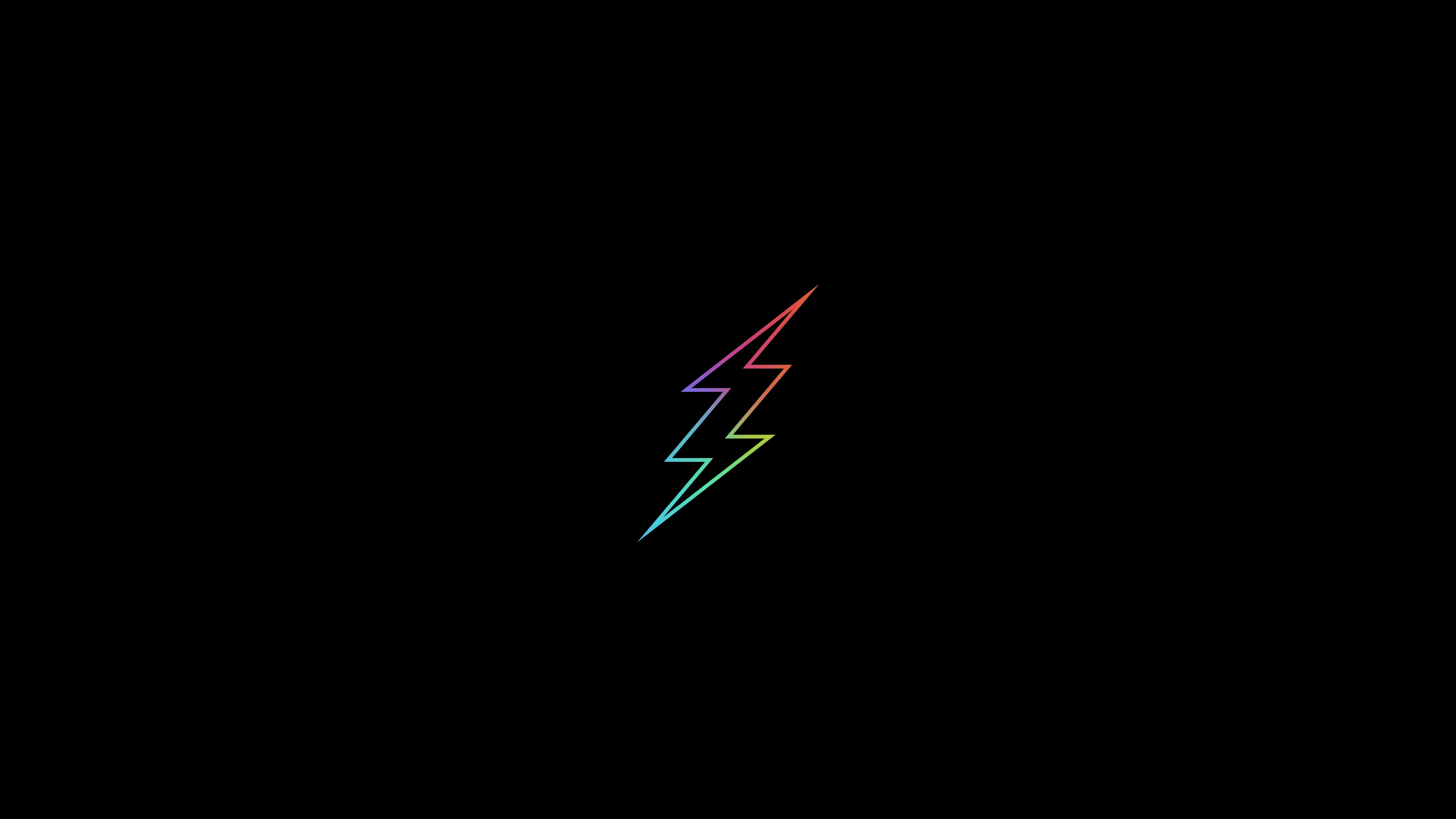 4K Flash Logo Minimal Wallpapers