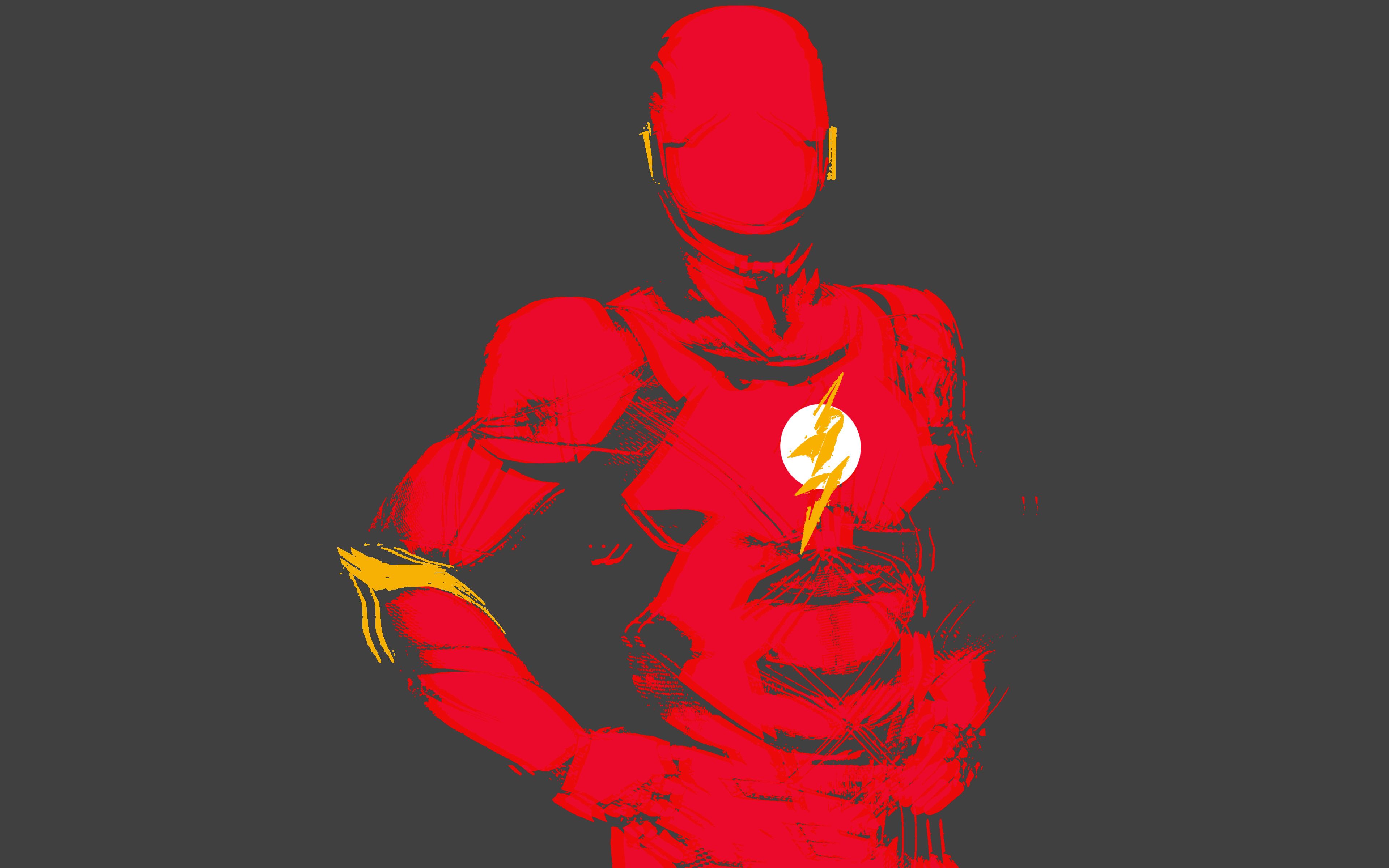 4K Flash Logo Minimal Wallpapers