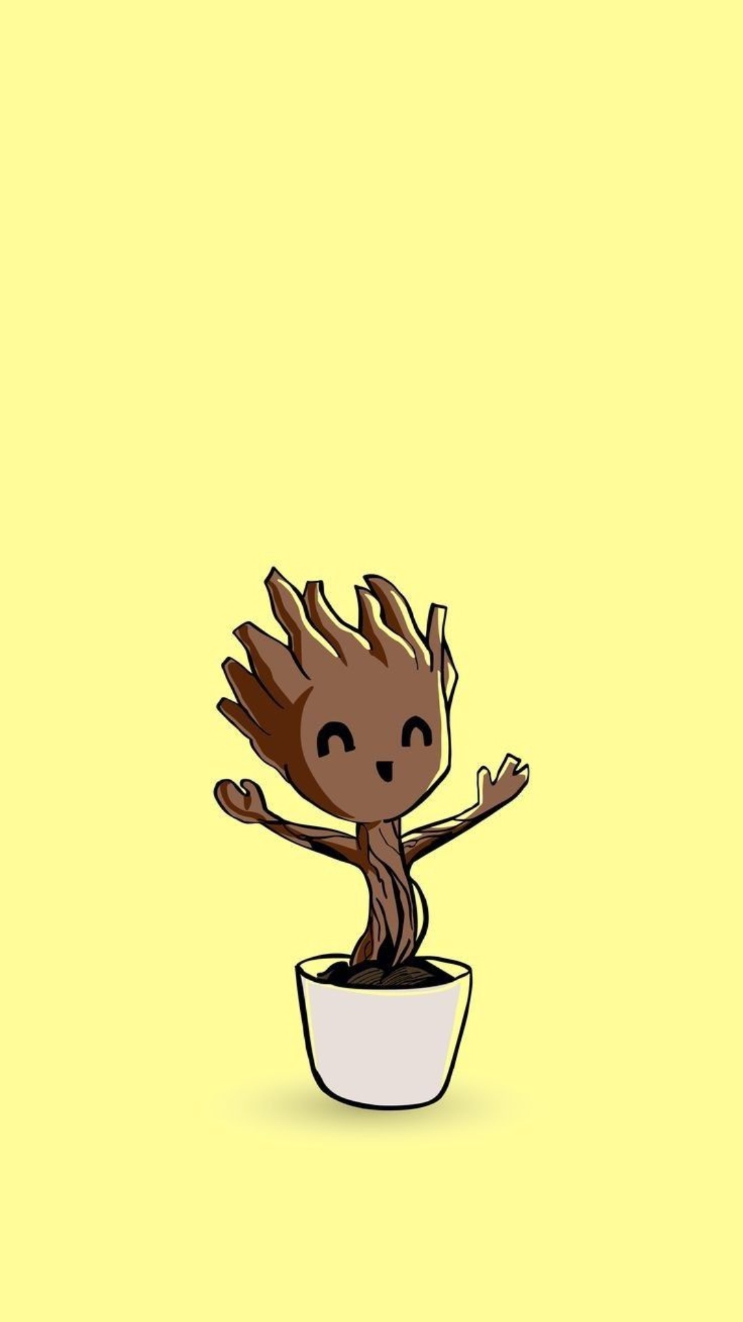 Baby Groot Minimalist Wallpapers