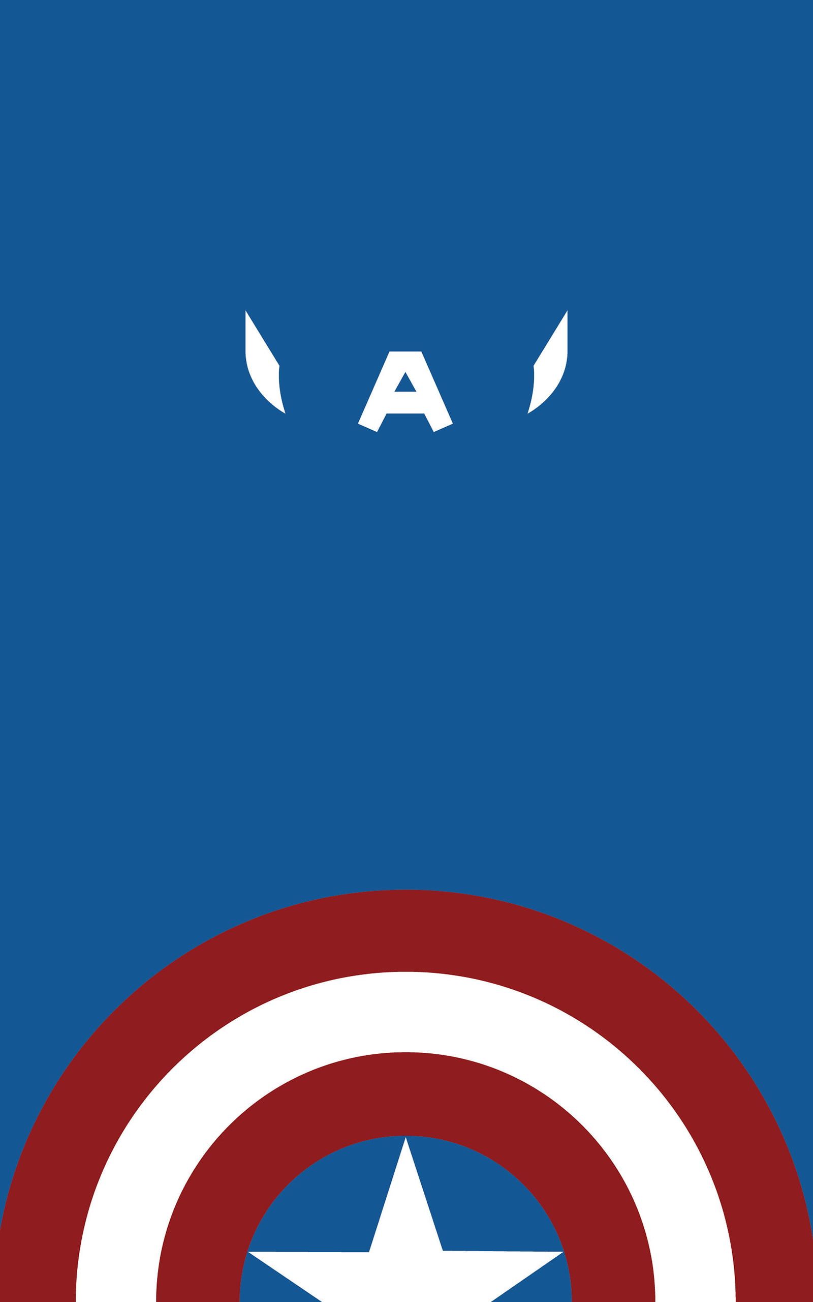 Captain America Marvel Comics Minimalism Wallpapers