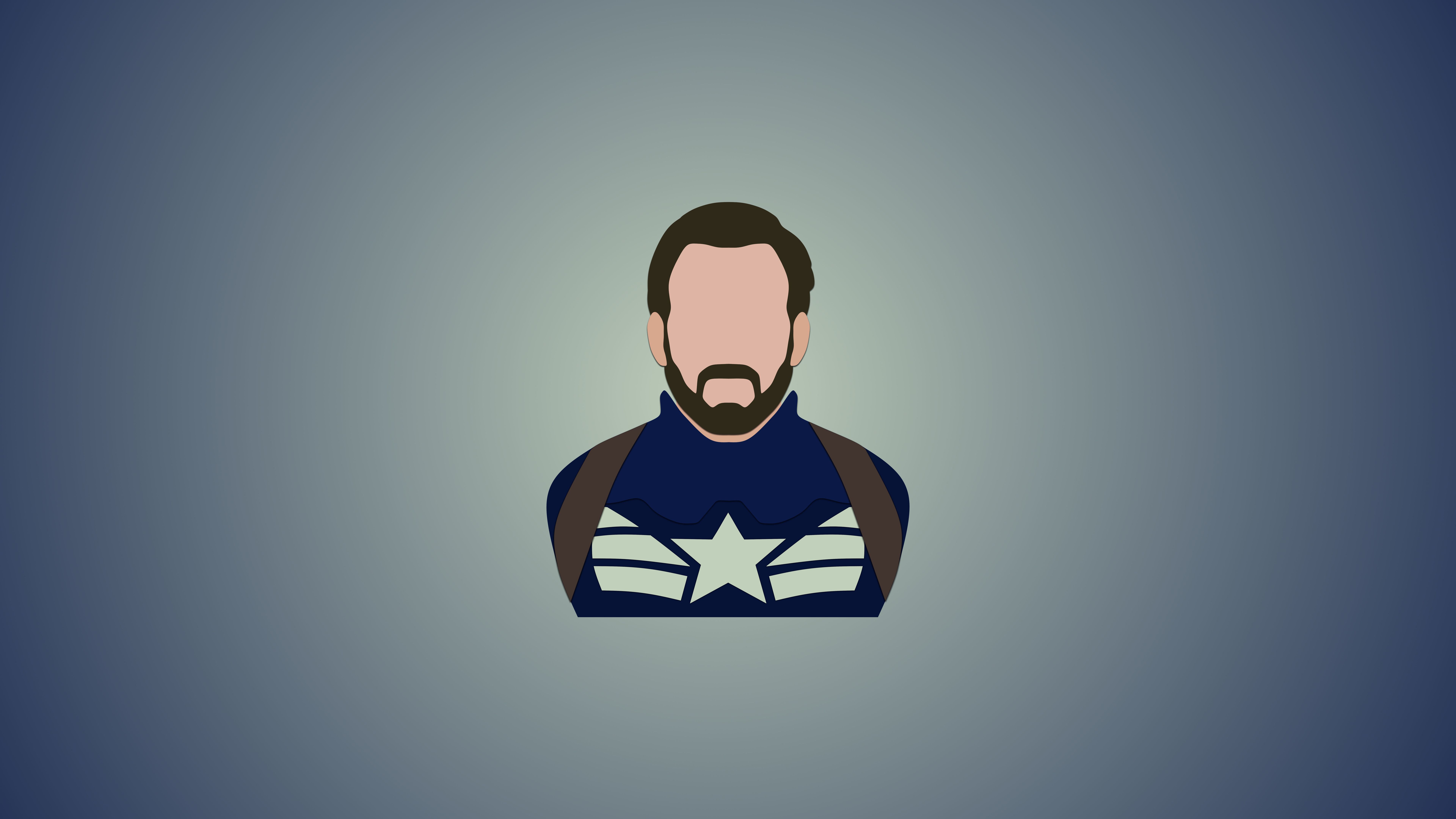 Captain America Marvel Comics Minimalism Wallpapers