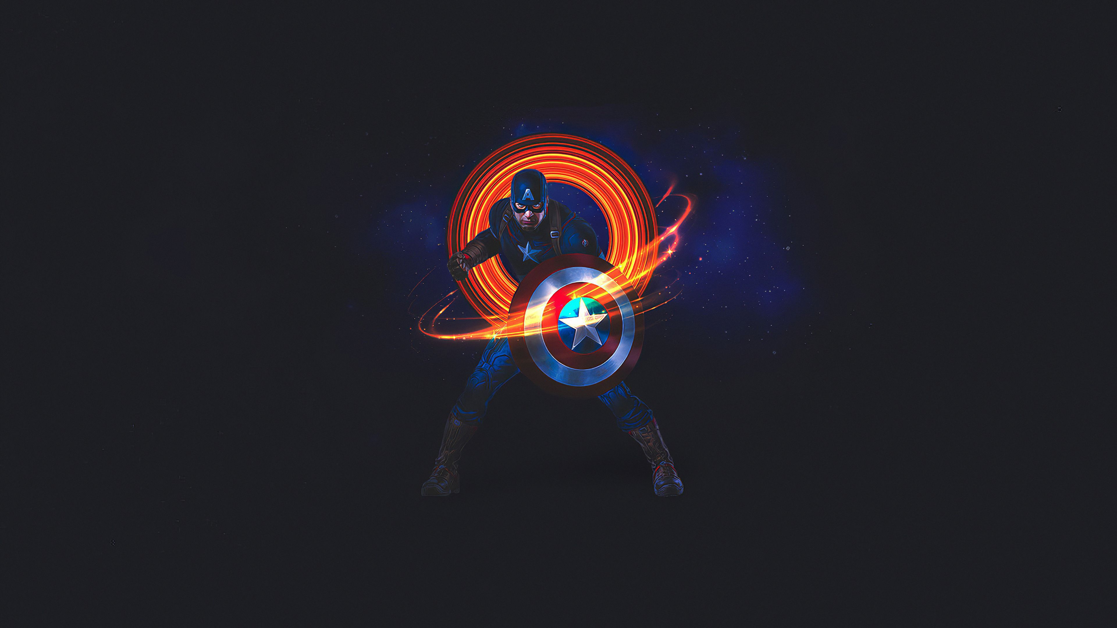 Captain America Minimalist Design Wallpapers