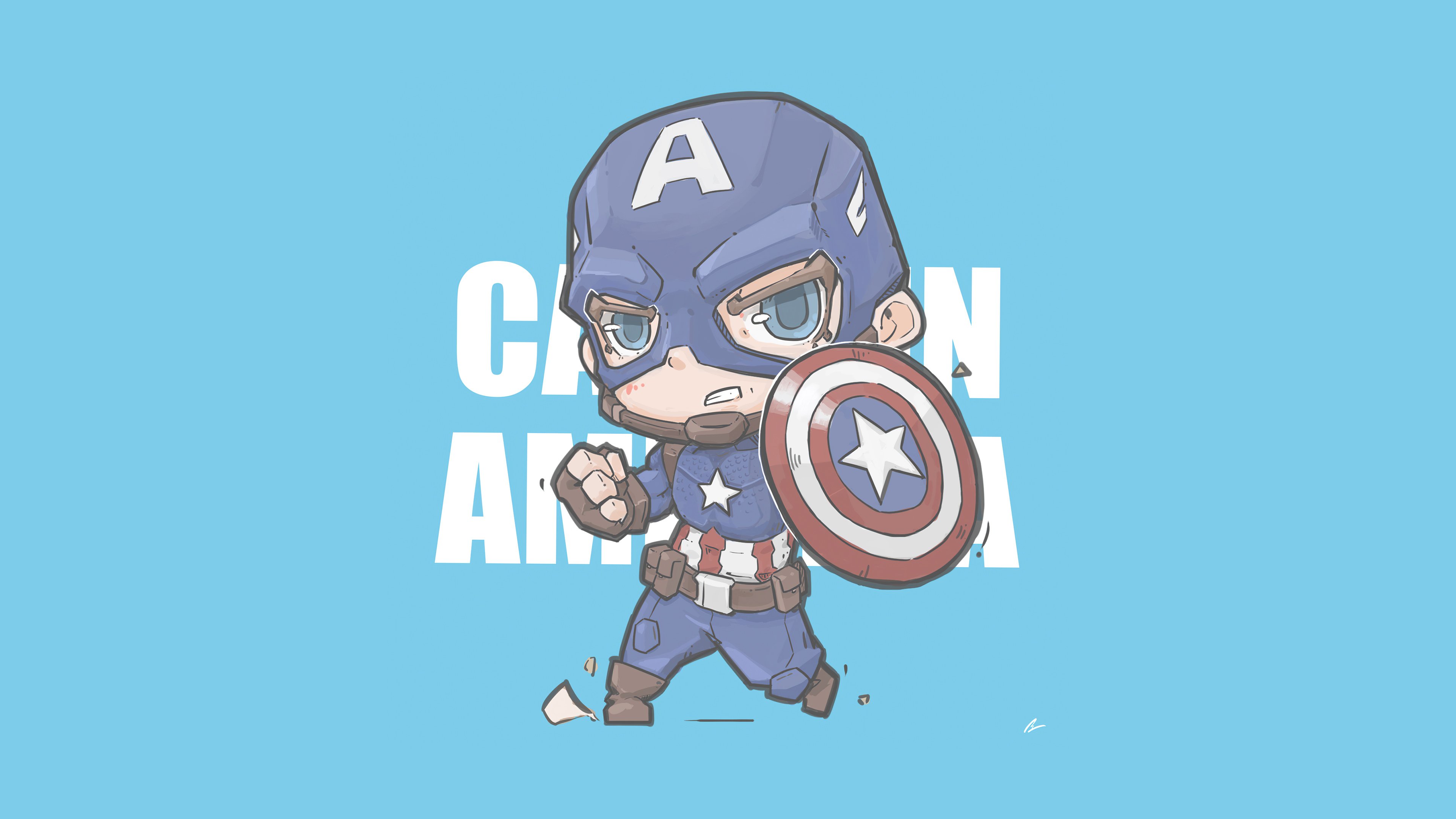 Captain America Minimalist Design Wallpapers