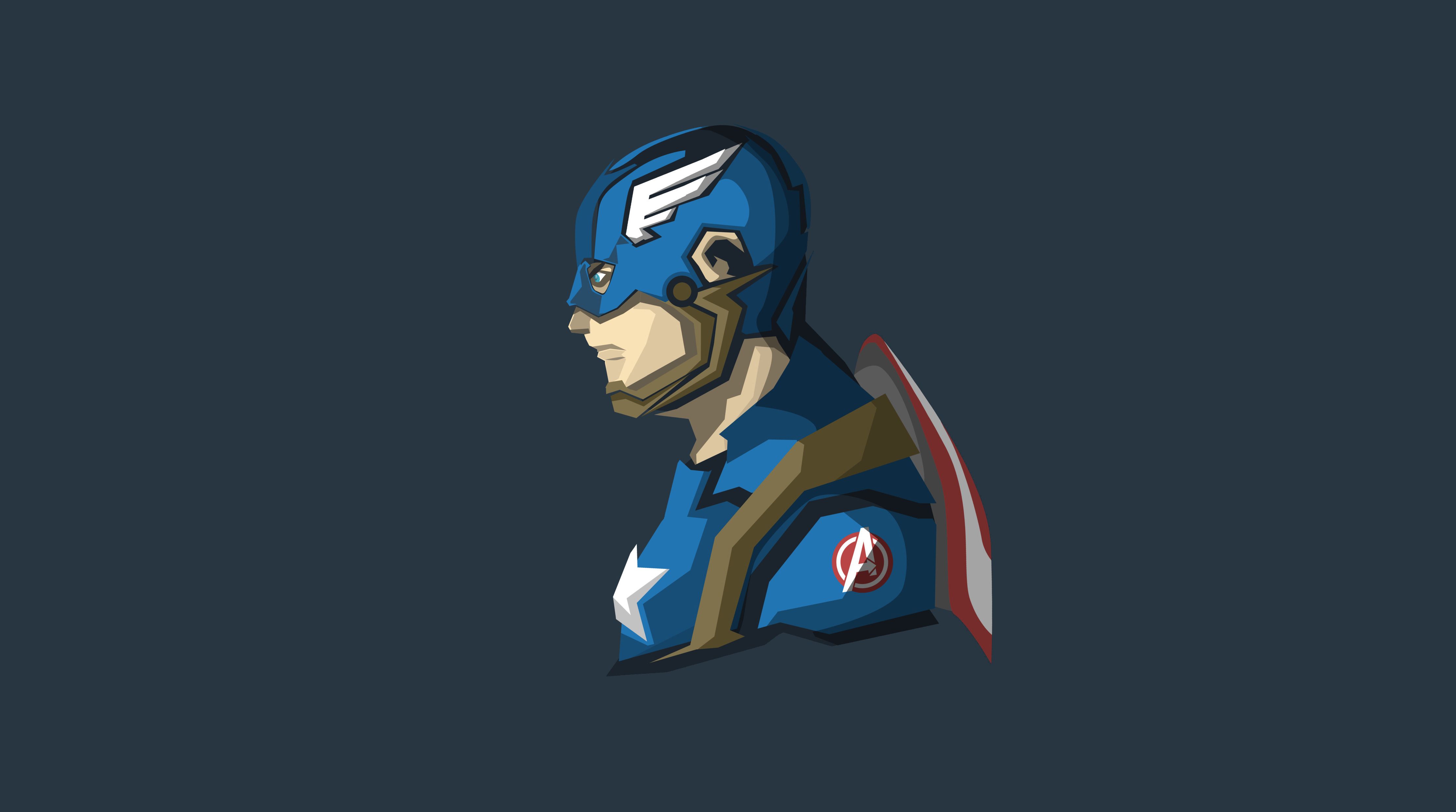 Captain America Minimalist Logo 4K Wallpapers