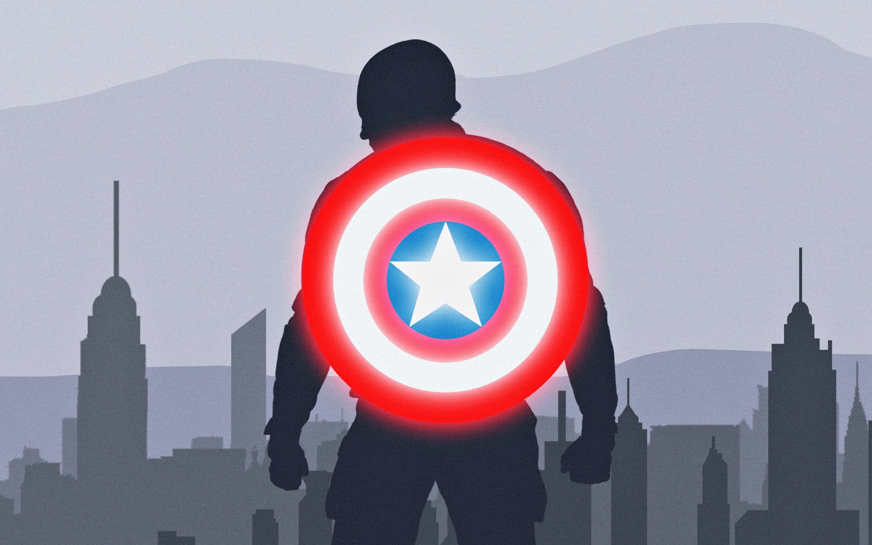 Captain America Minimalist Logo 4K Wallpapers