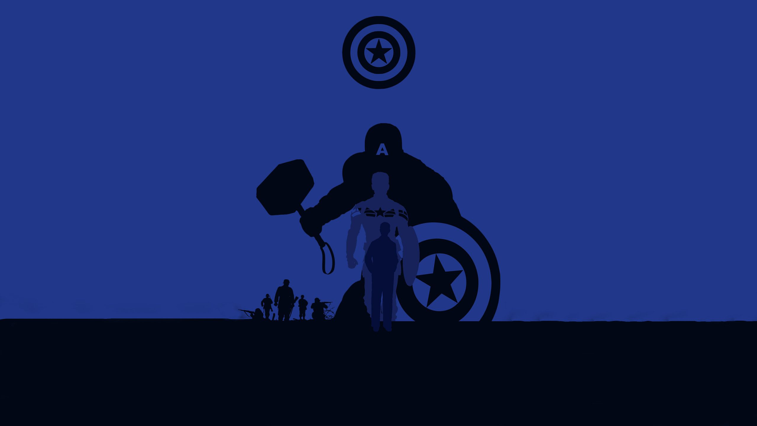 Captain America Minimalist Logo 4K Wallpapers