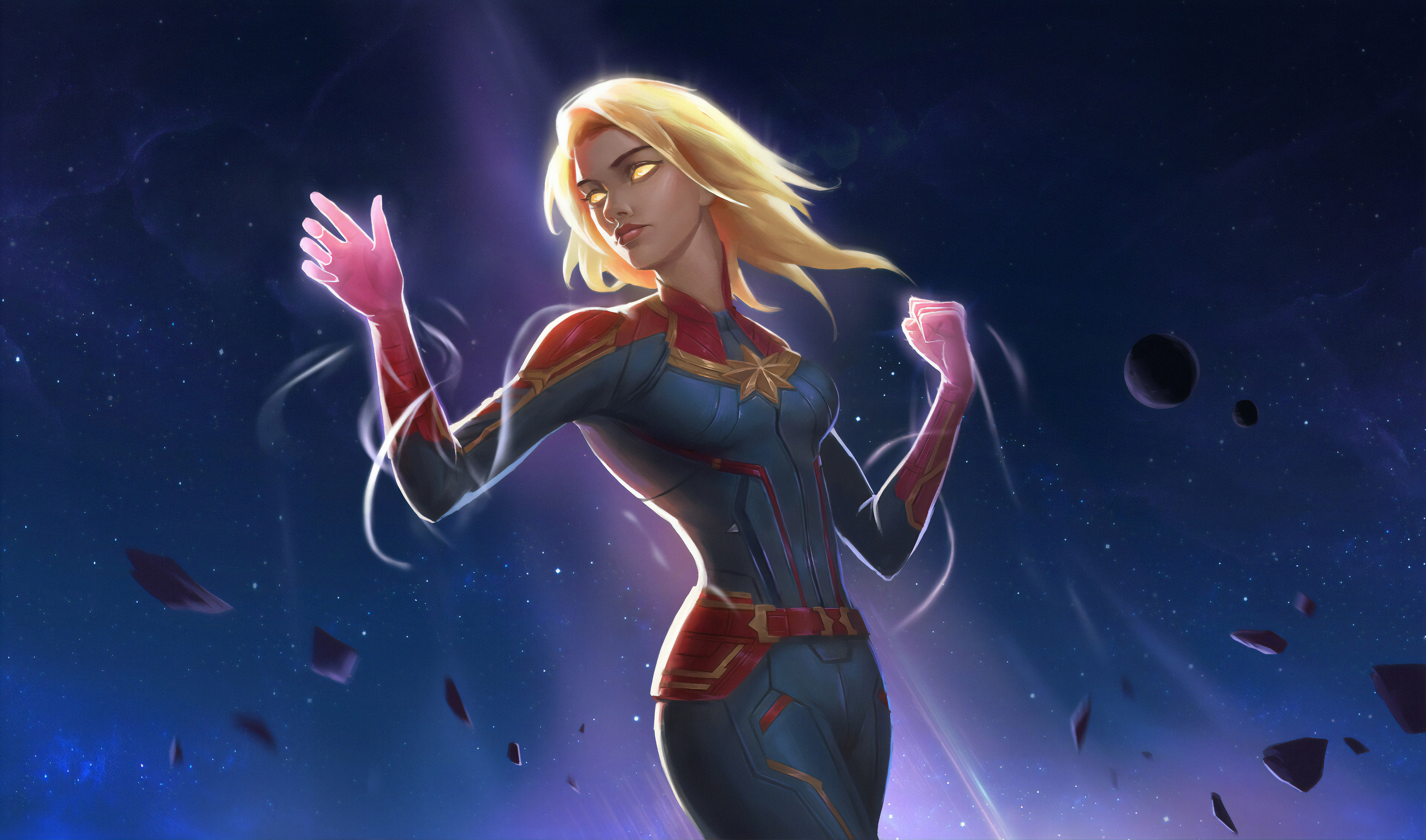 Captain Marvel 4K Art Wallpapers