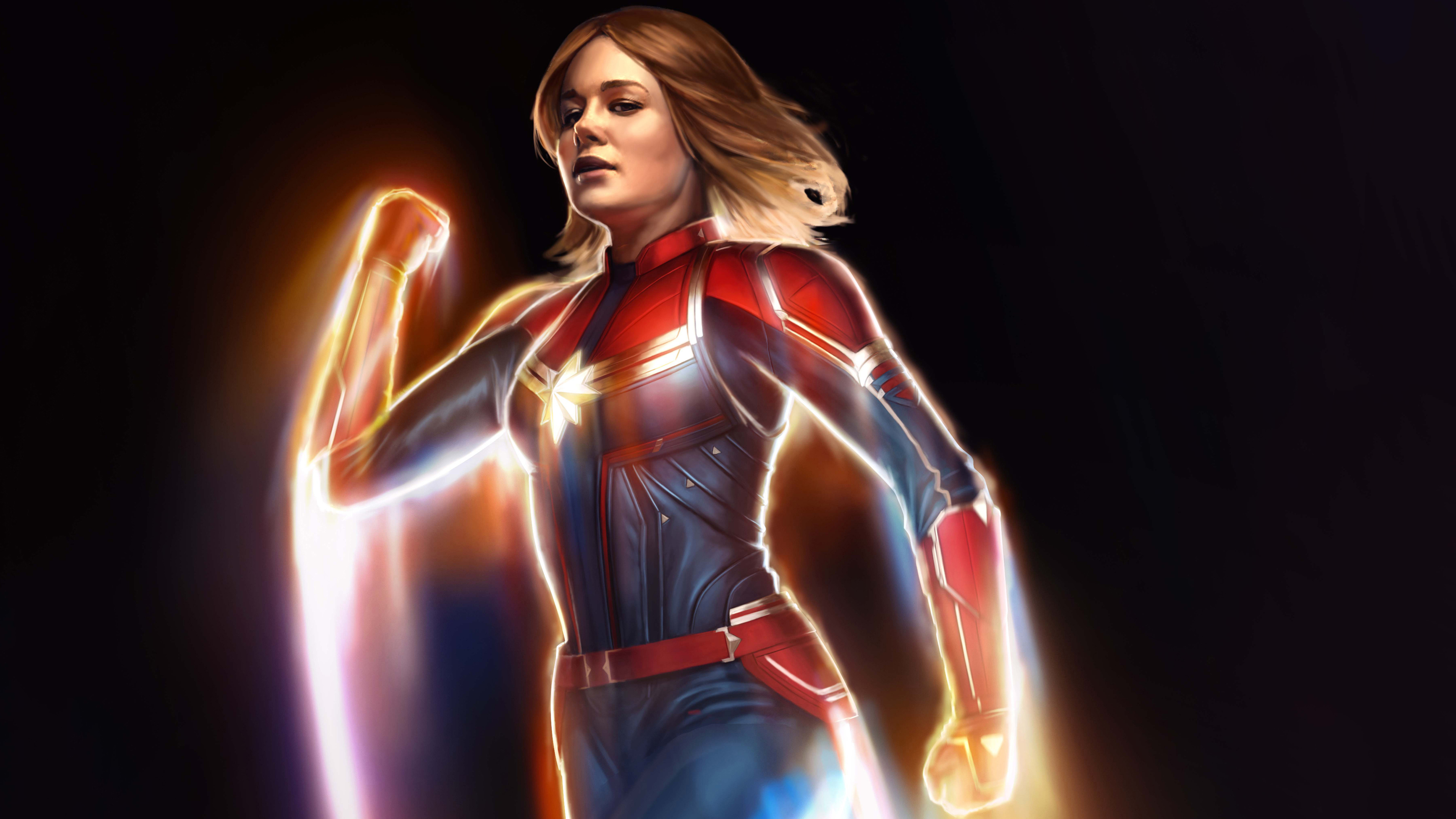 Captain Marvel 4K Art Wallpapers