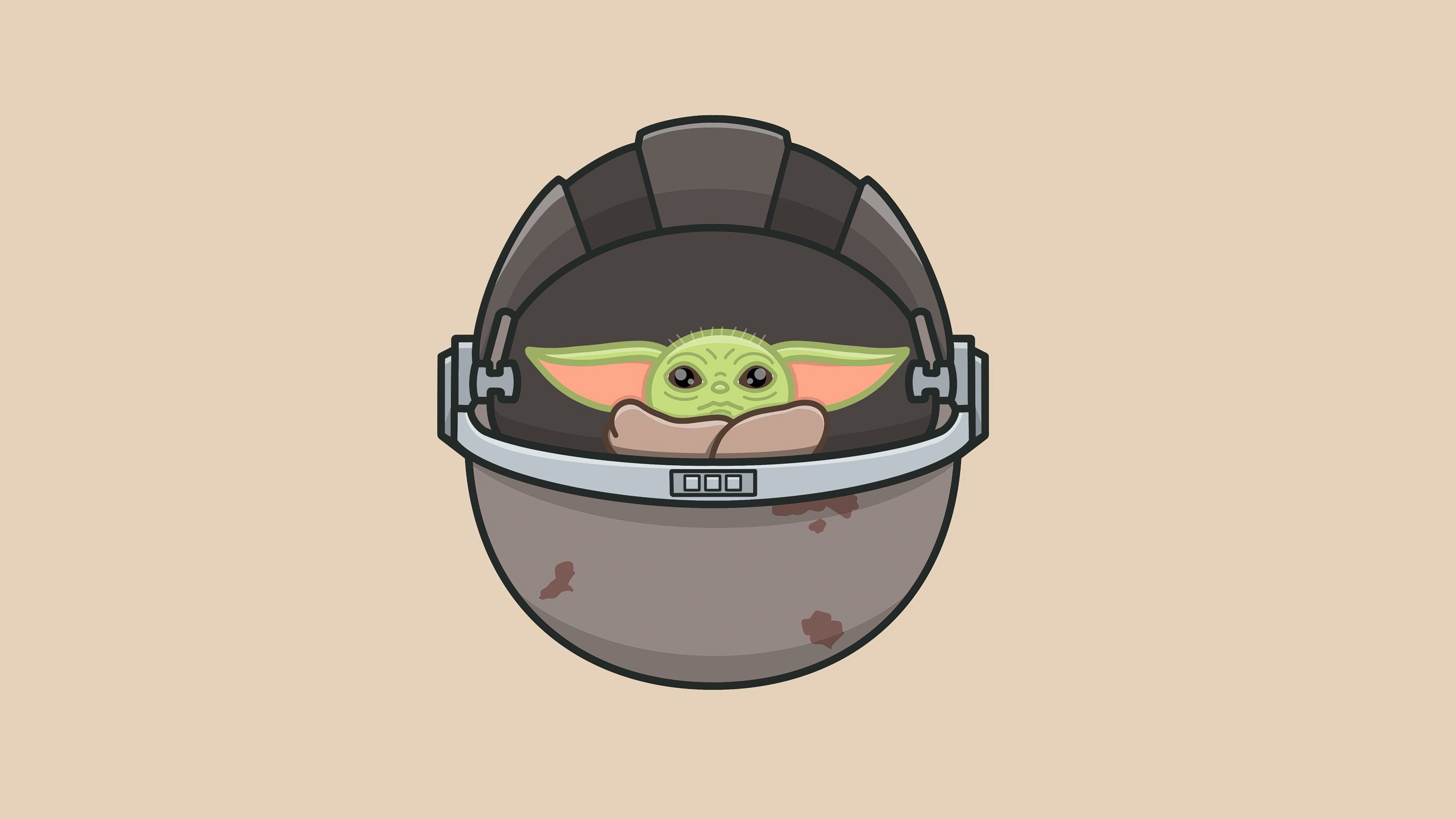 Cool Baby Yoda Minimalist Wallpapers