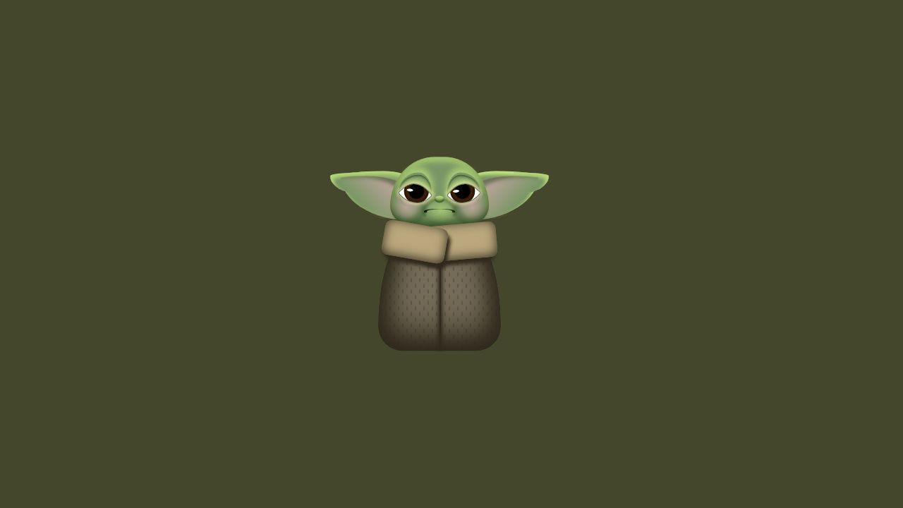 Cool Baby Yoda Minimalist Wallpapers