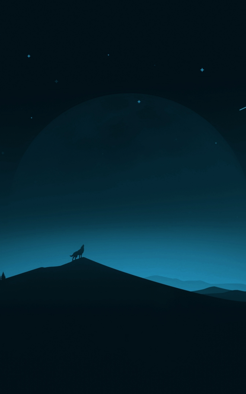 Cool Landscape Night Minimal Art Wallpapers