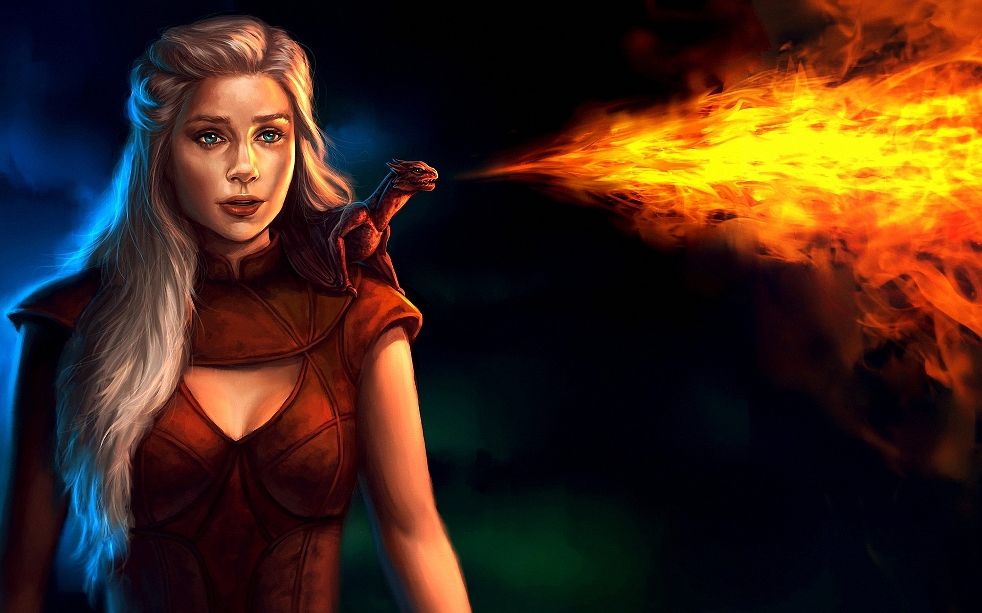 Daenerys Targaryen And Dragons Art Wallpapers