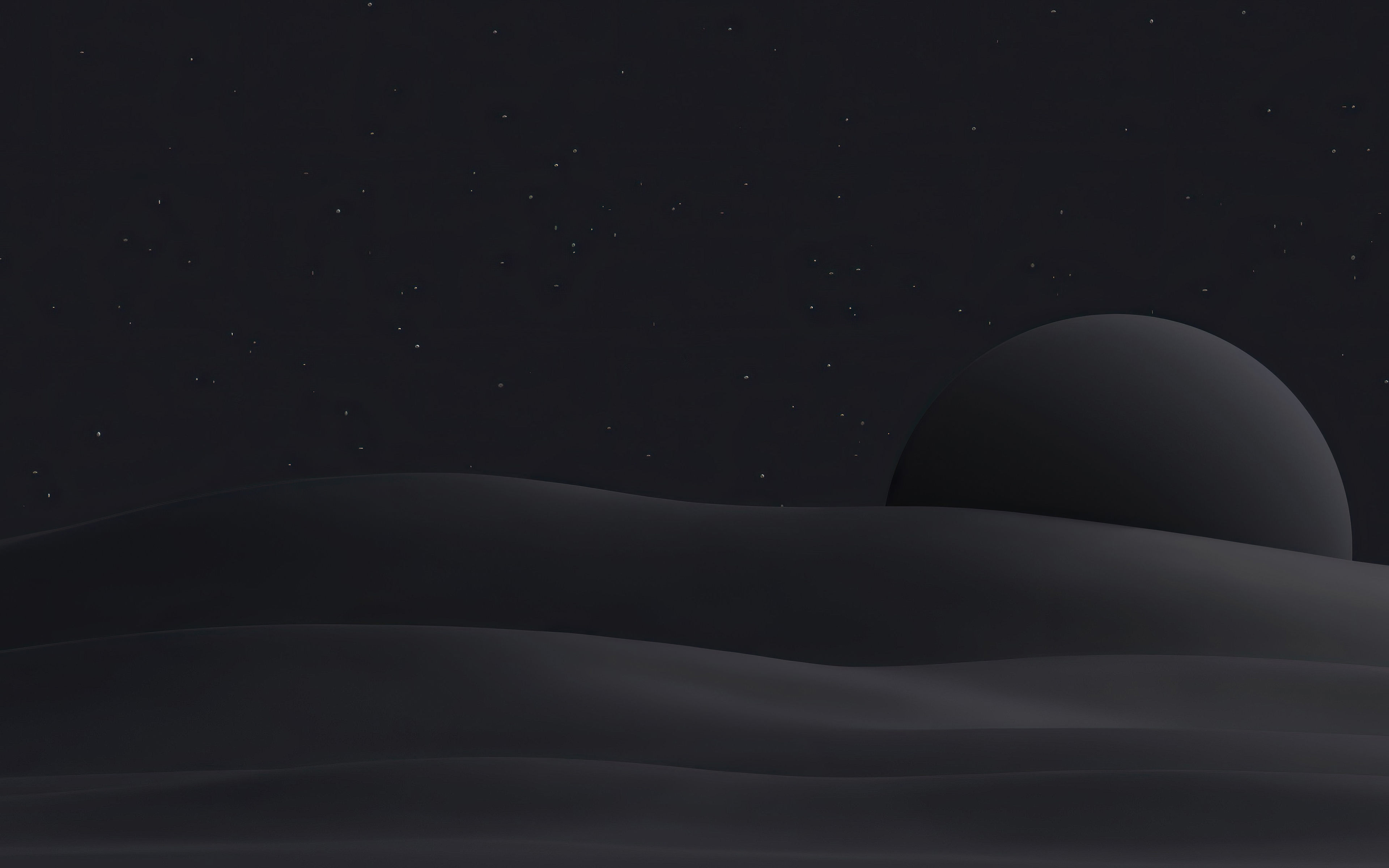 Dark Minimal Mountains At Night Wallpapers