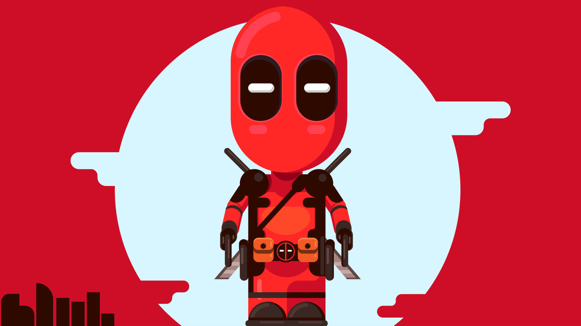 Deadpool Flat Digital Art Wallpapers