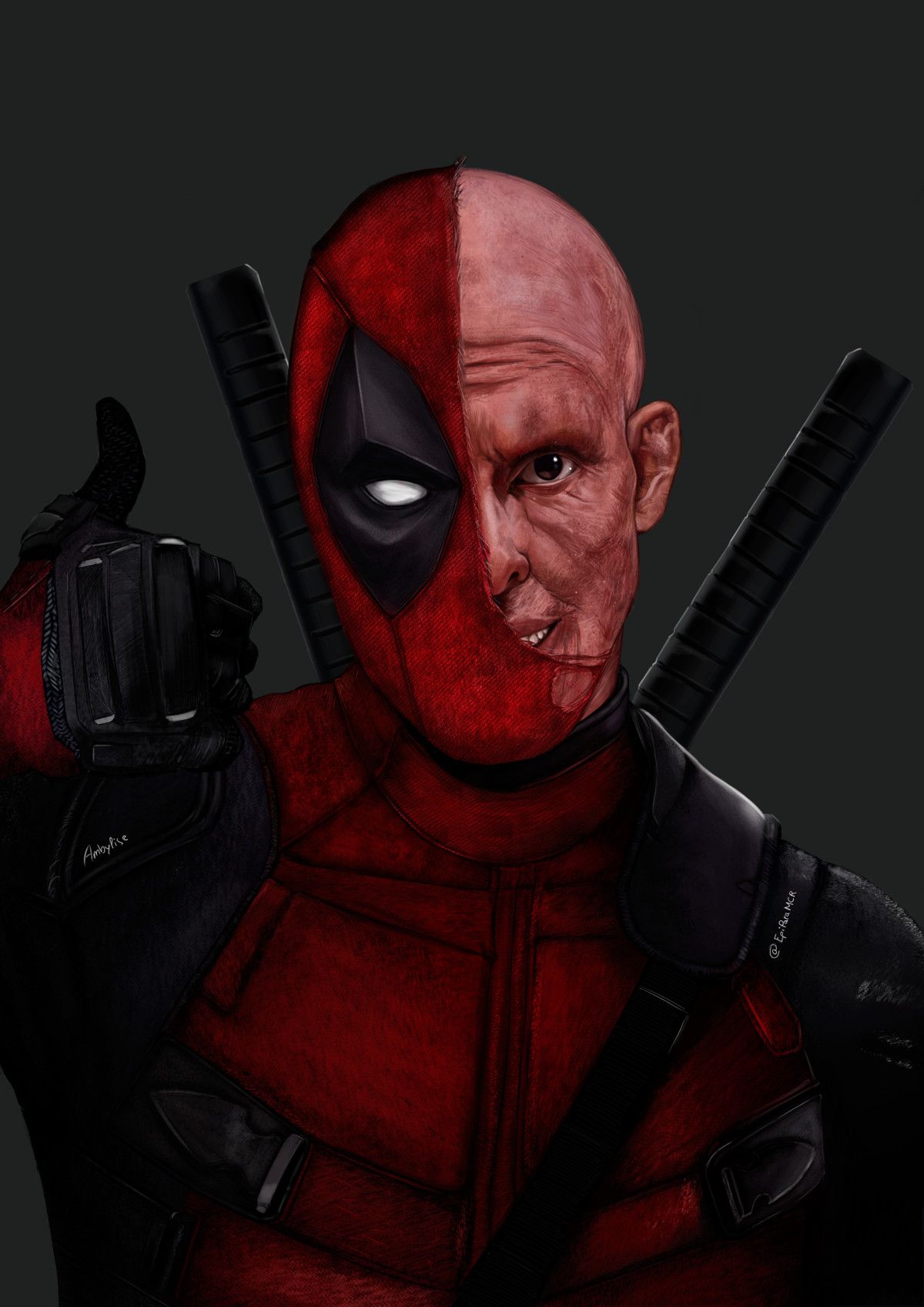 Deadpool Flat Digital Art Wallpapers